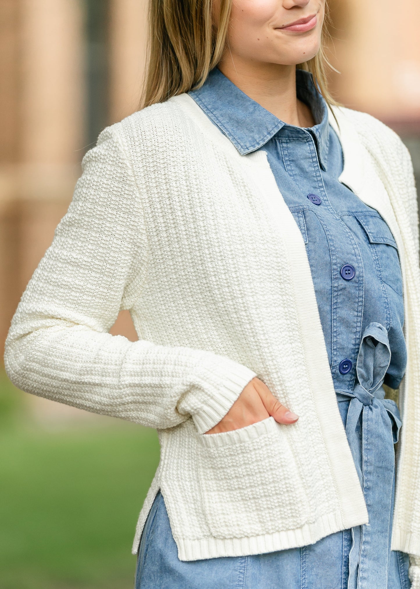 Chunky Knit Open Front Cardigan - FINAL SALE