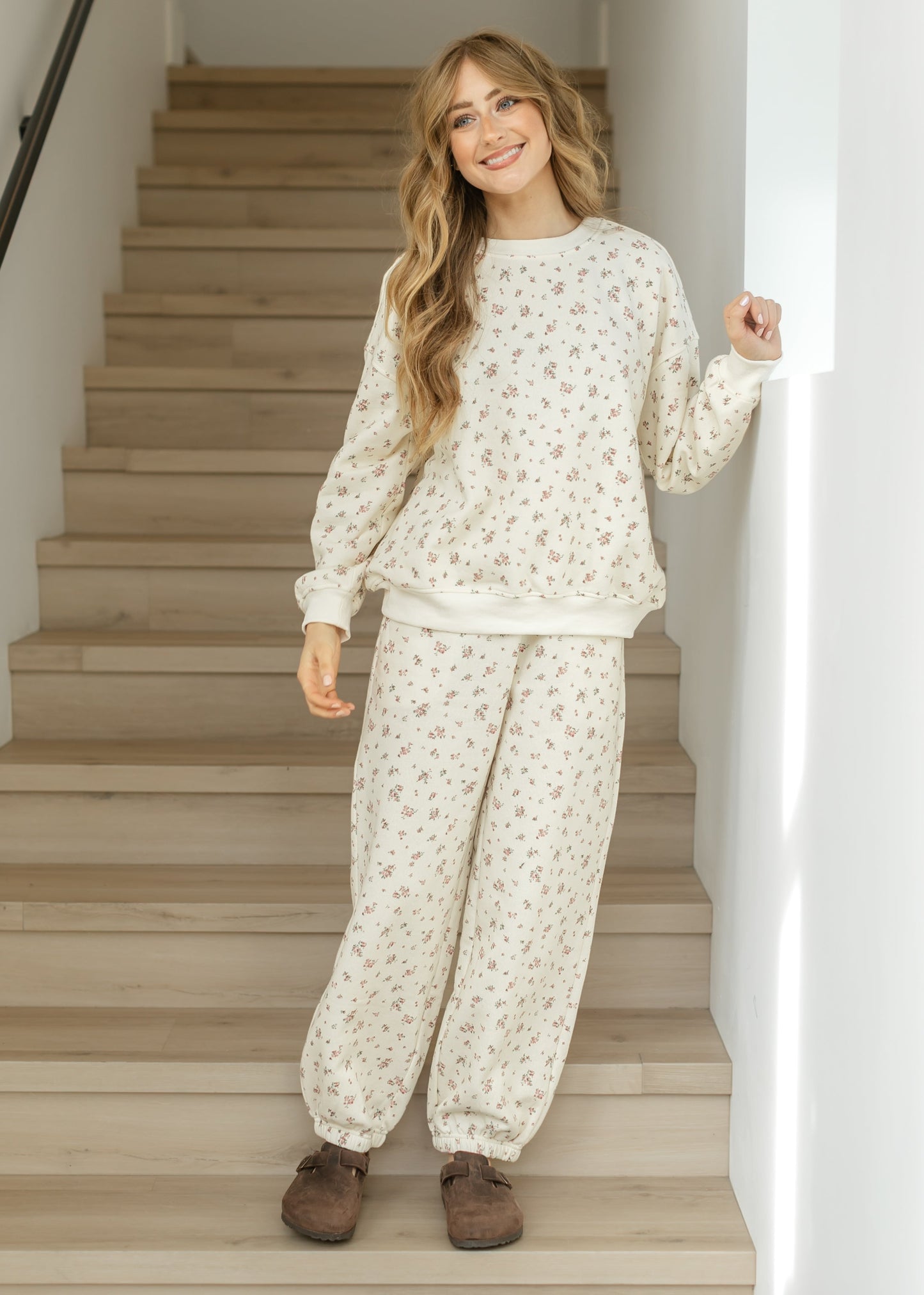 Cinched Pink Floral Sweatpants - FINAL SALE