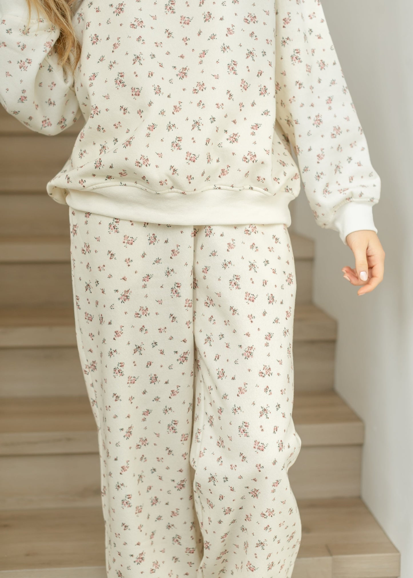Cinched Pink Floral Sweatpants - FINAL SALE