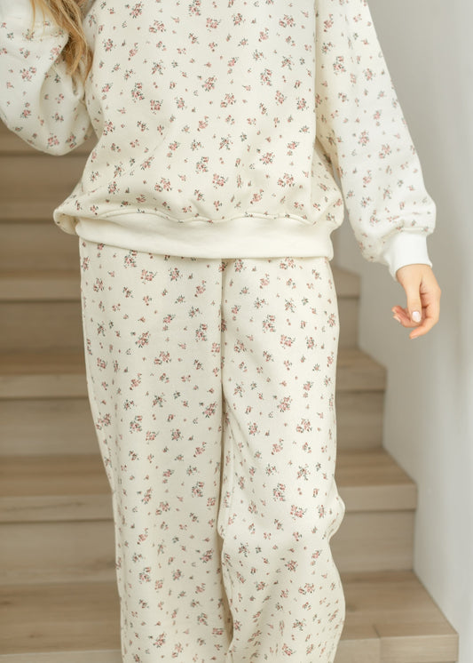 Cinched Pink Floral Sweatpants - FINAL SALE