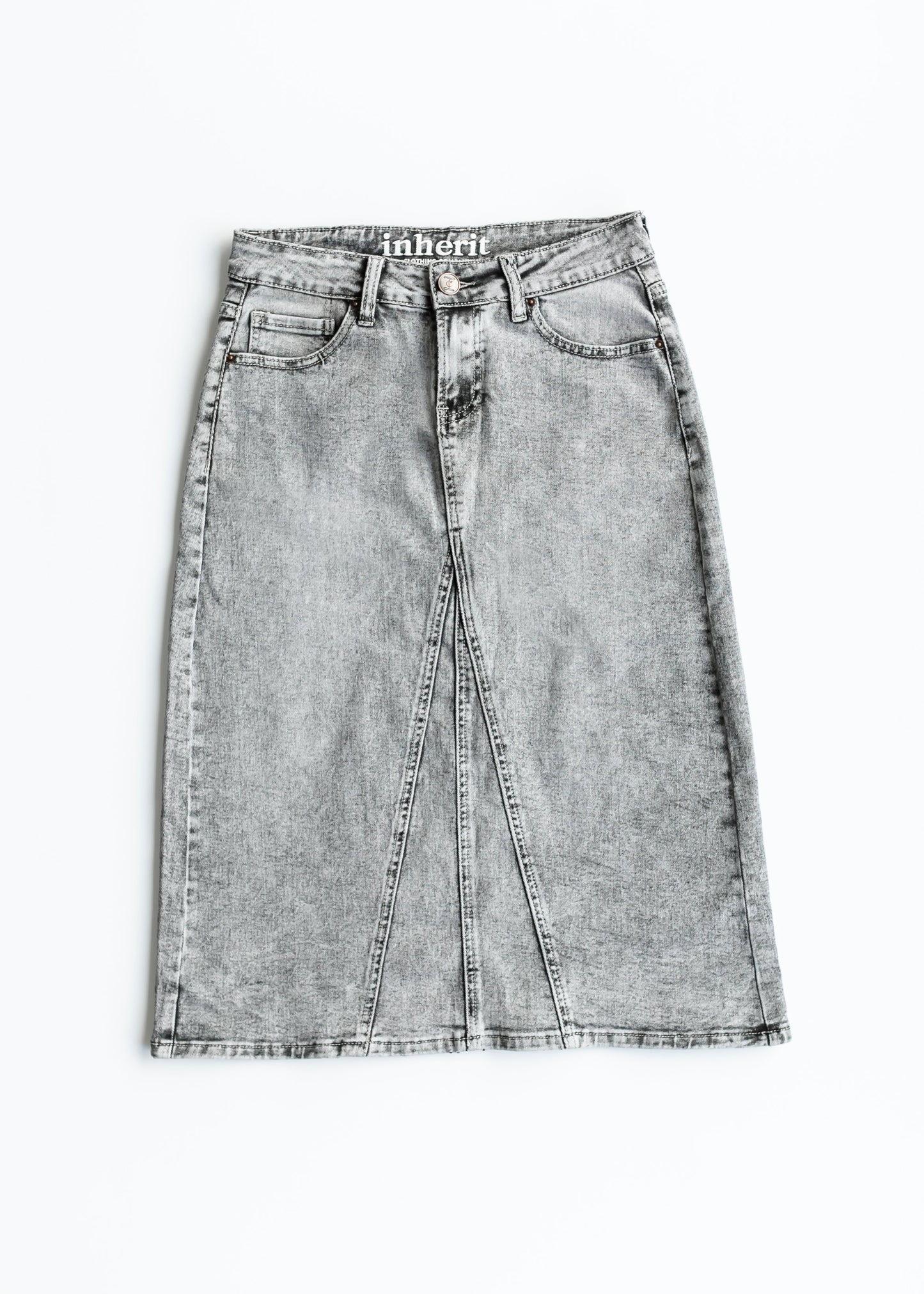 Claire A-line Denim Midi Skirt - FINAL SALE