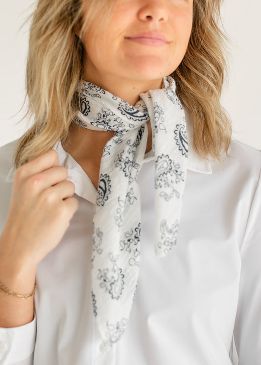 Classic Blue Paisley Bandana - FINAL SALE