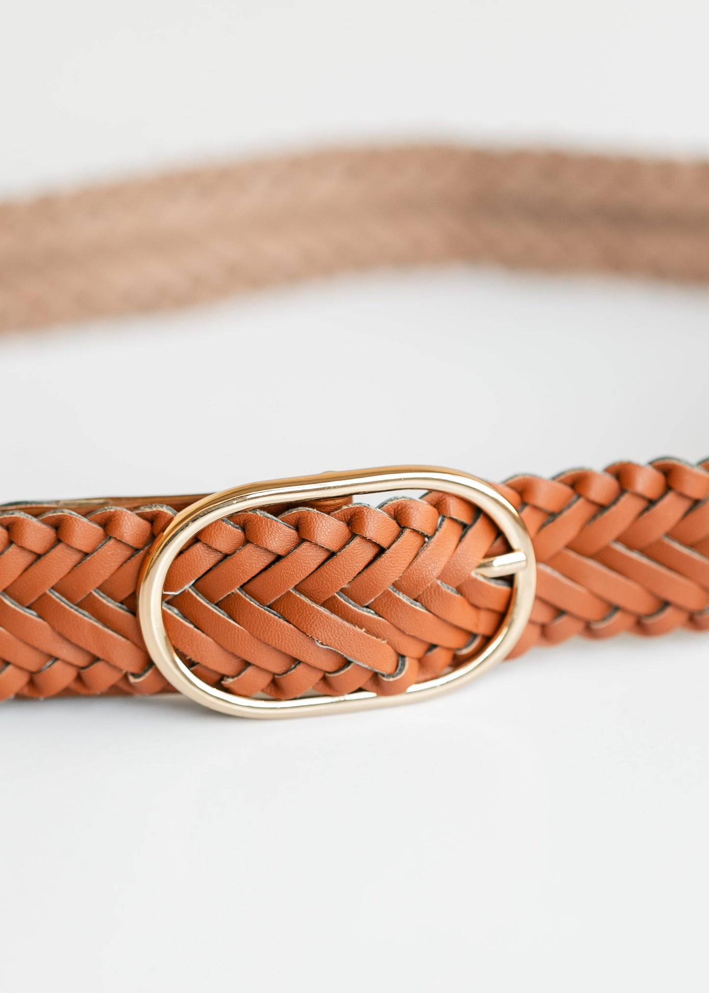 Classic Braided Oval Buckle Belt
