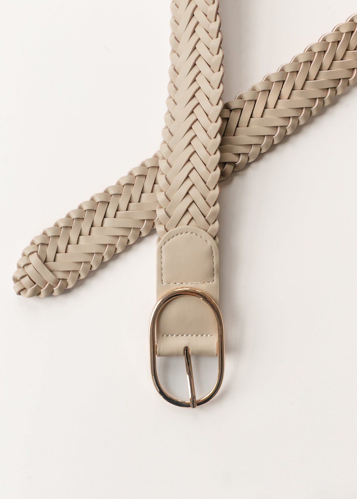 Classic Braided Oval Buckle Belt