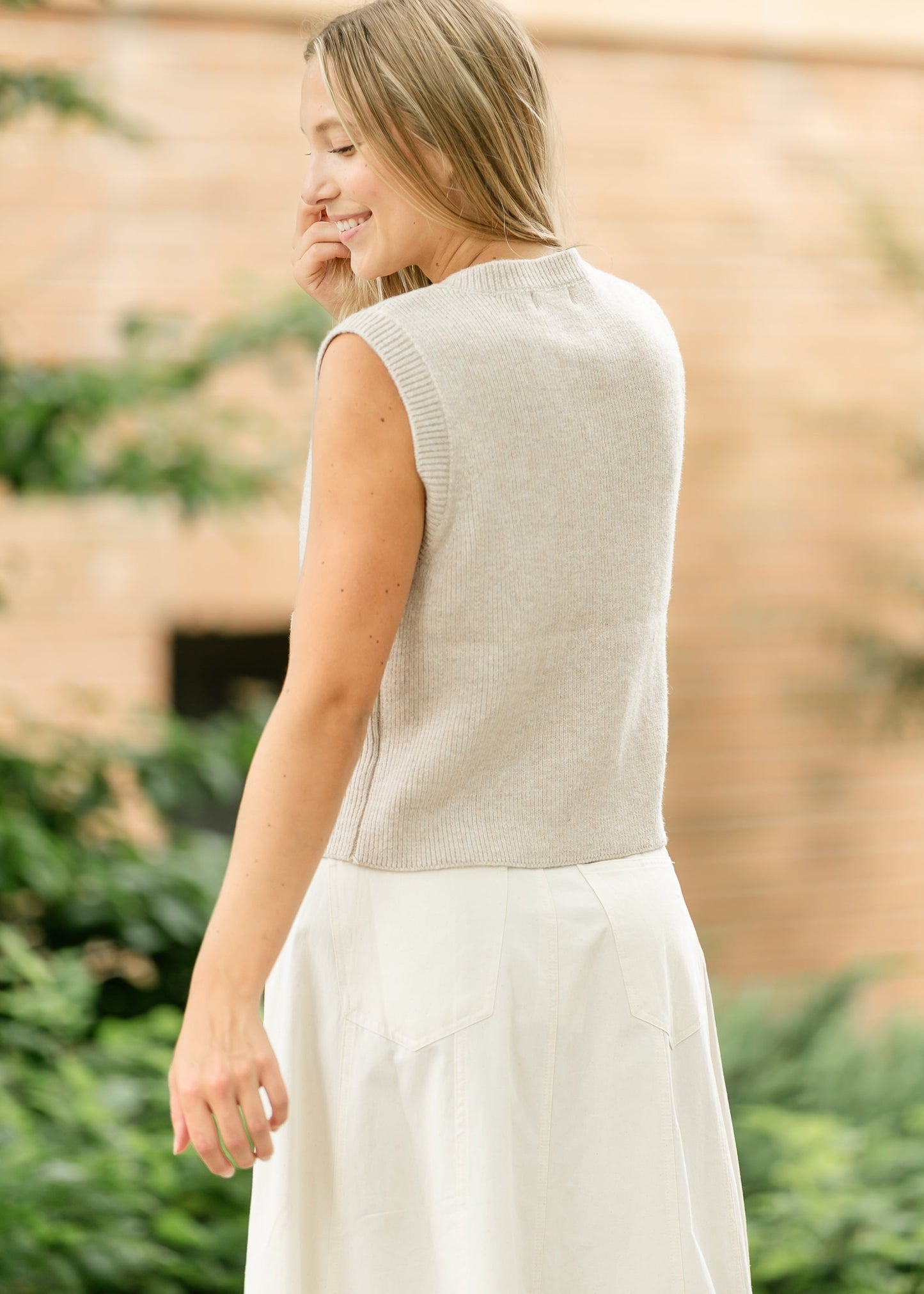 Classic Crewneck Button Up Sweater Vest - FINAL SALE