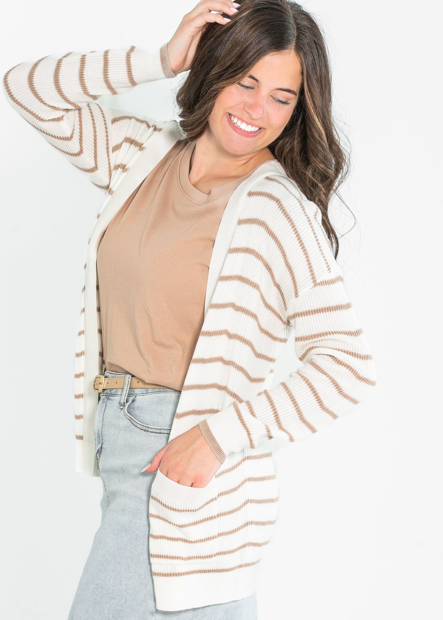 Classic Knit Striped Cardigan - FINAL SALE