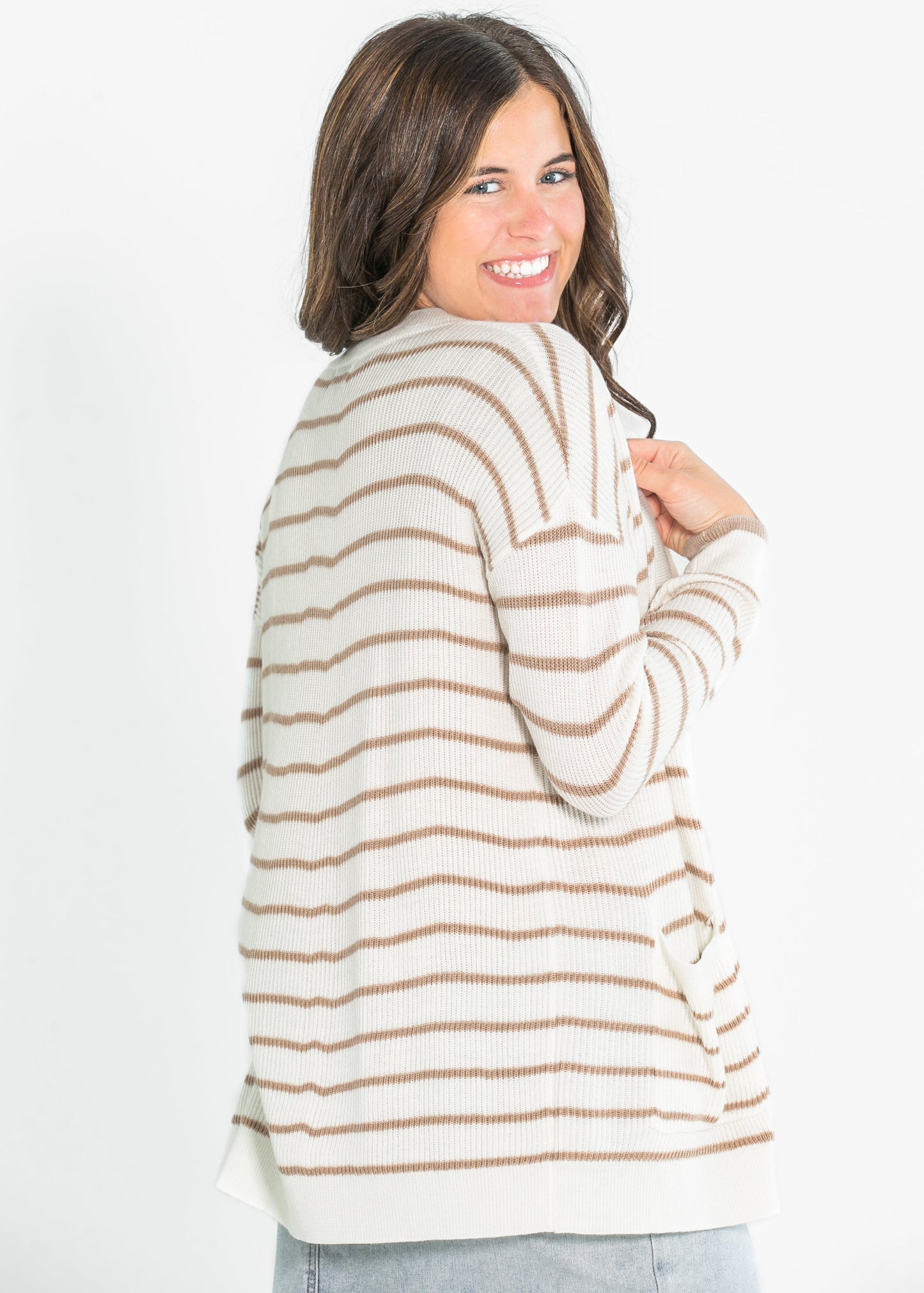 Classic Knit Striped Cardigan - FINAL SALE