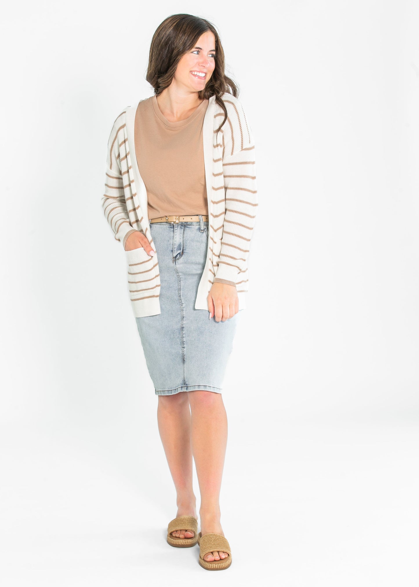 Classic Knit Striped Cardigan - FINAL SALE