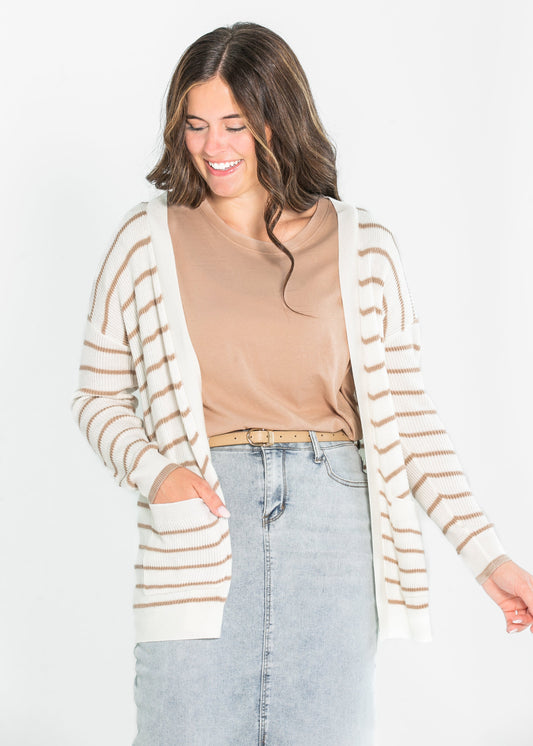 Classic Knit Striped Cardigan - FINAL SALE