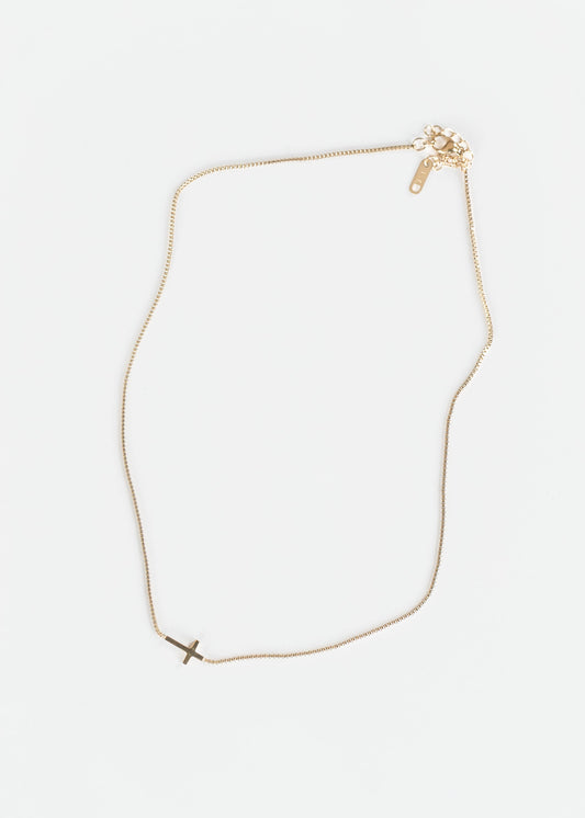 Classic Side Cross Necklace