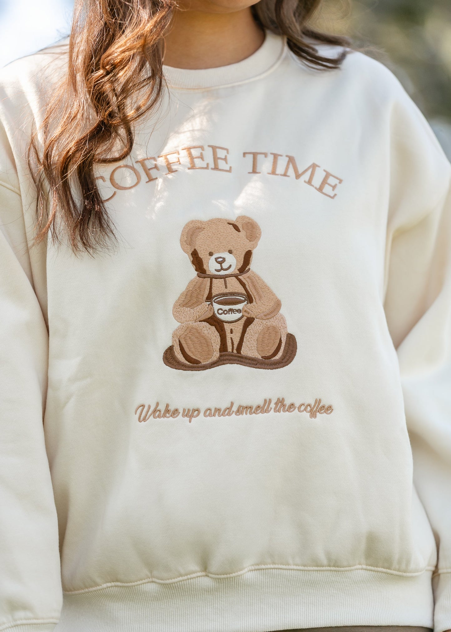 Coffee Time Graphic Crewneck Sweatshirt