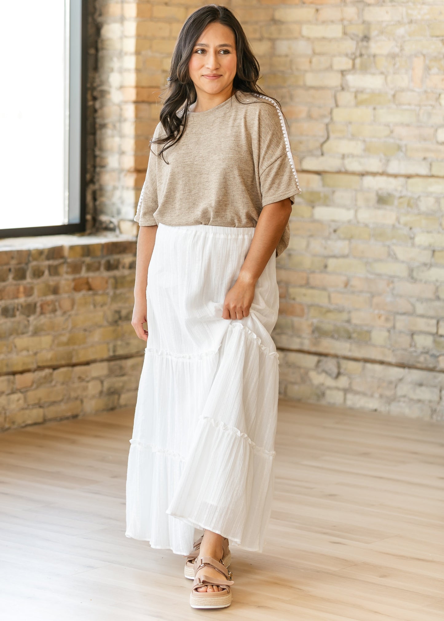 Contrast Stitch Detail Knit Top - FINAL SALE