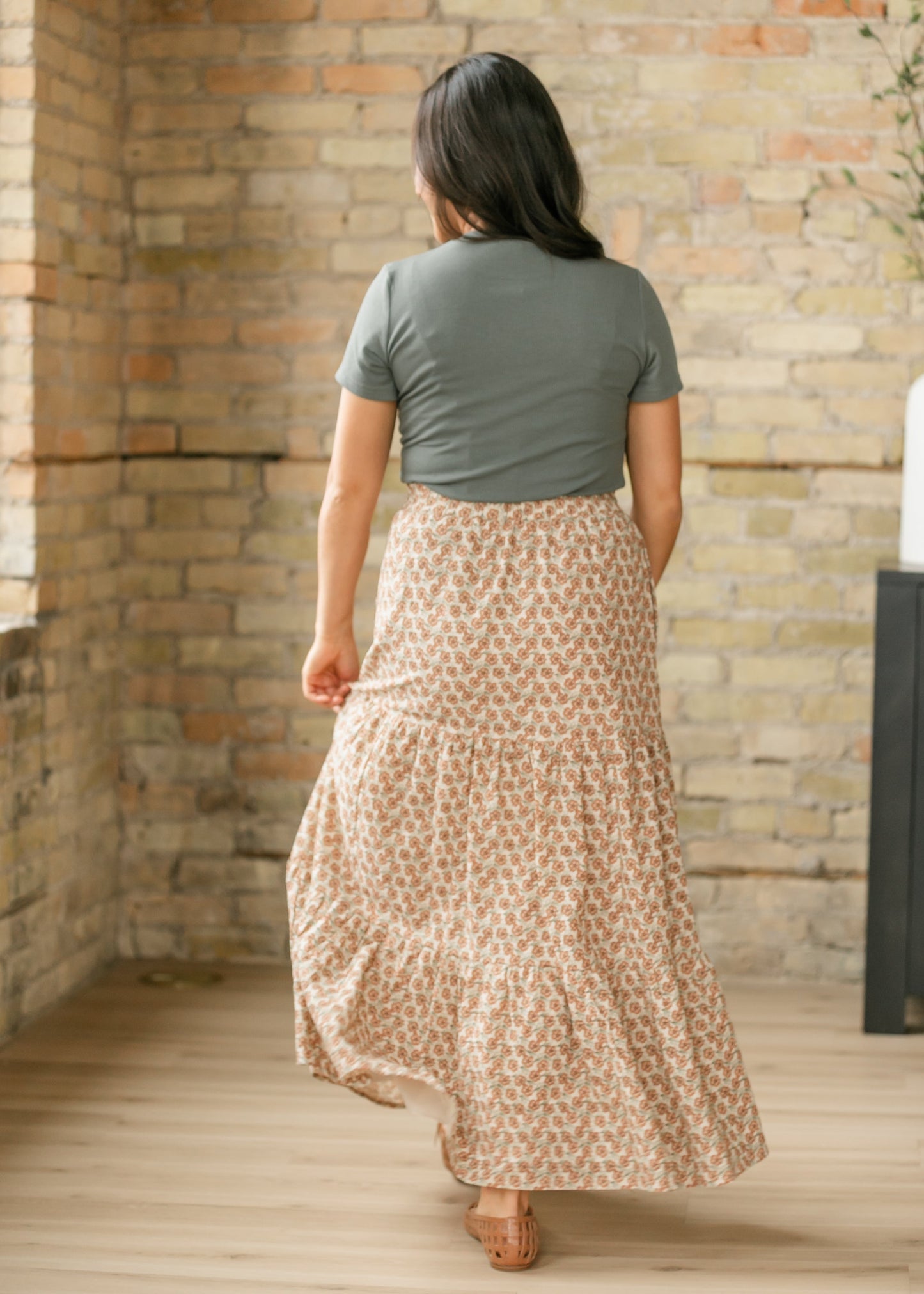 Cotton Boho Floral Skirt