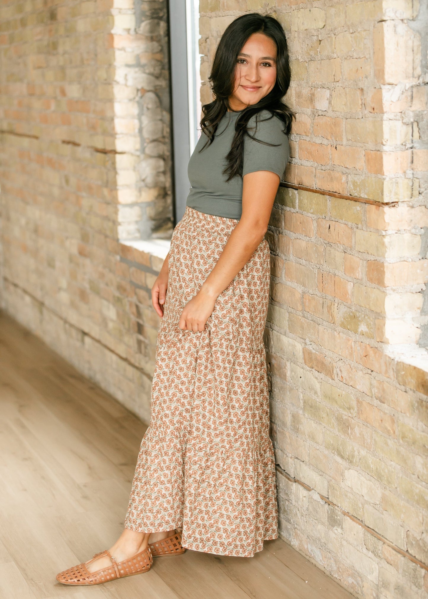 Cotton Boho Floral Skirt