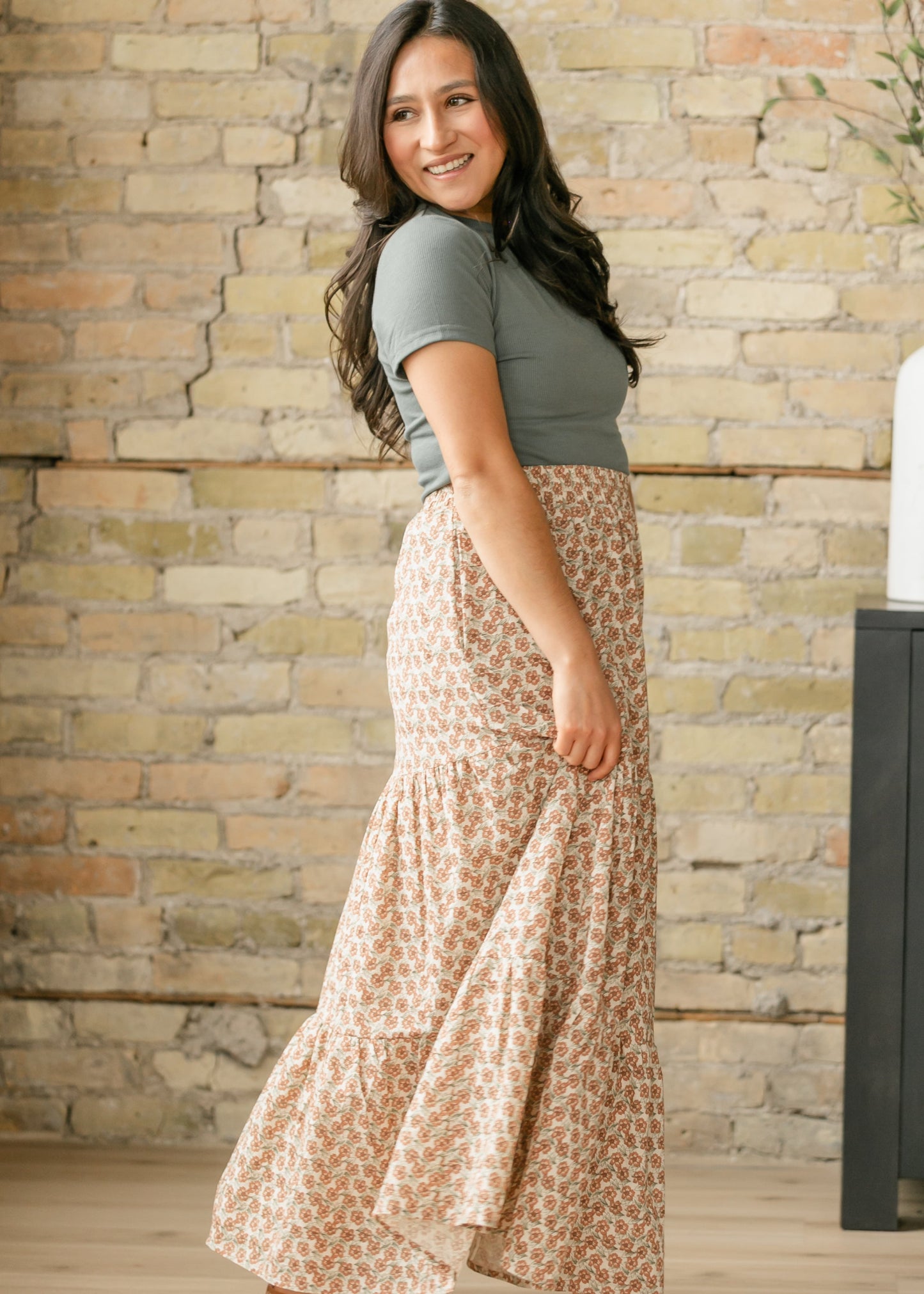Cotton Boho Floral Skirt