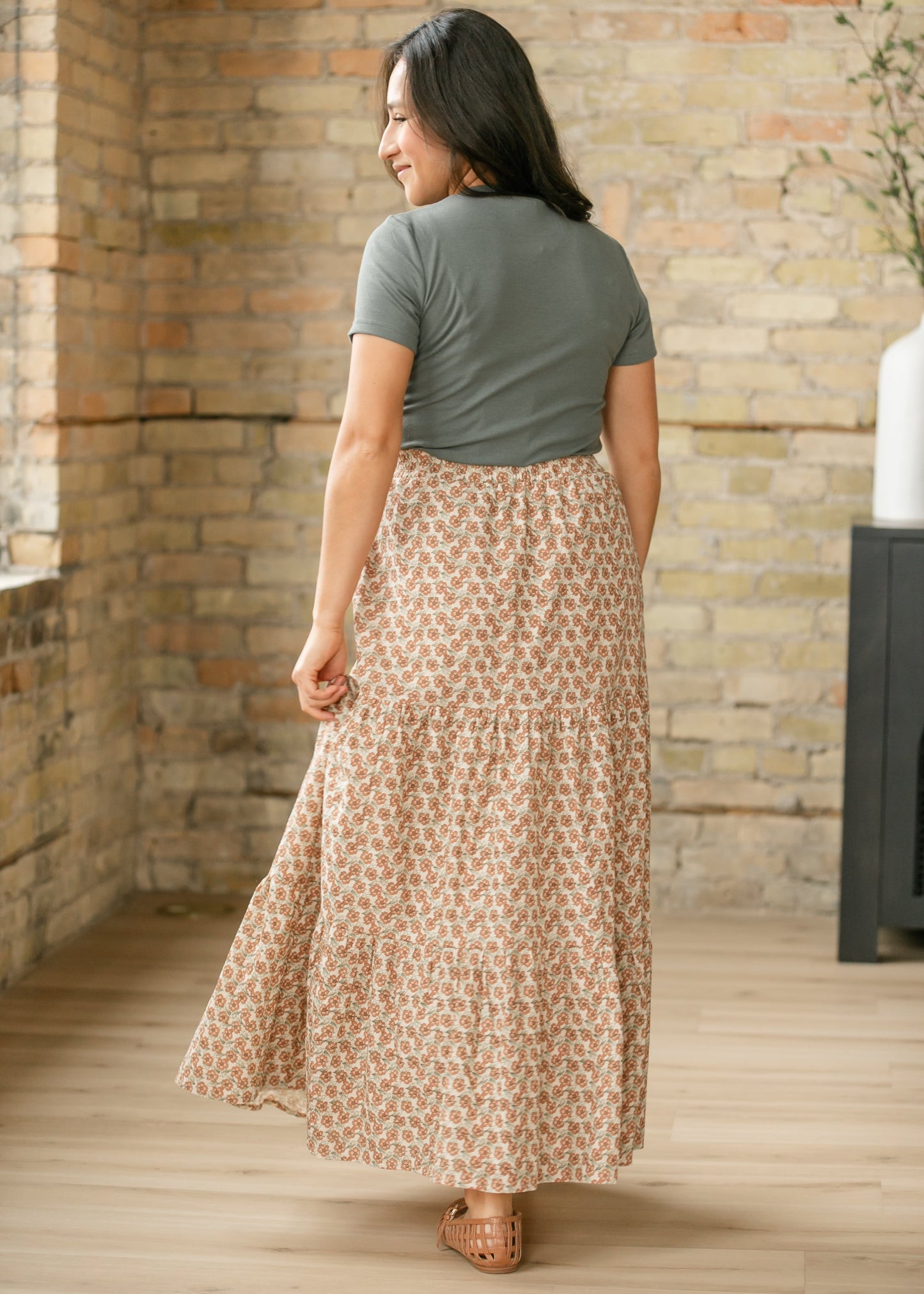 Cotton Boho Floral Skirt