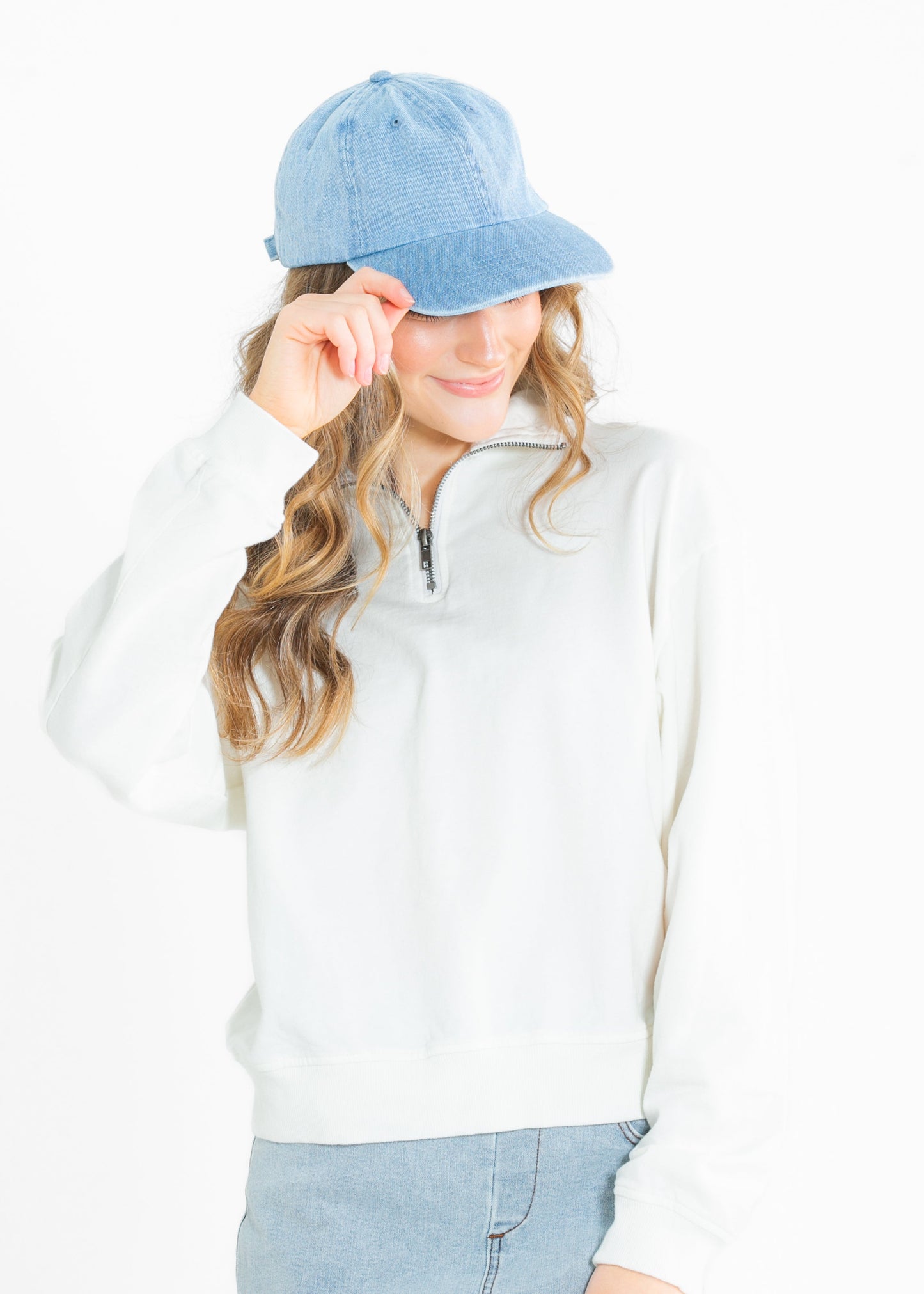 Cotton Denim Baseball Cap - FINAL SALE