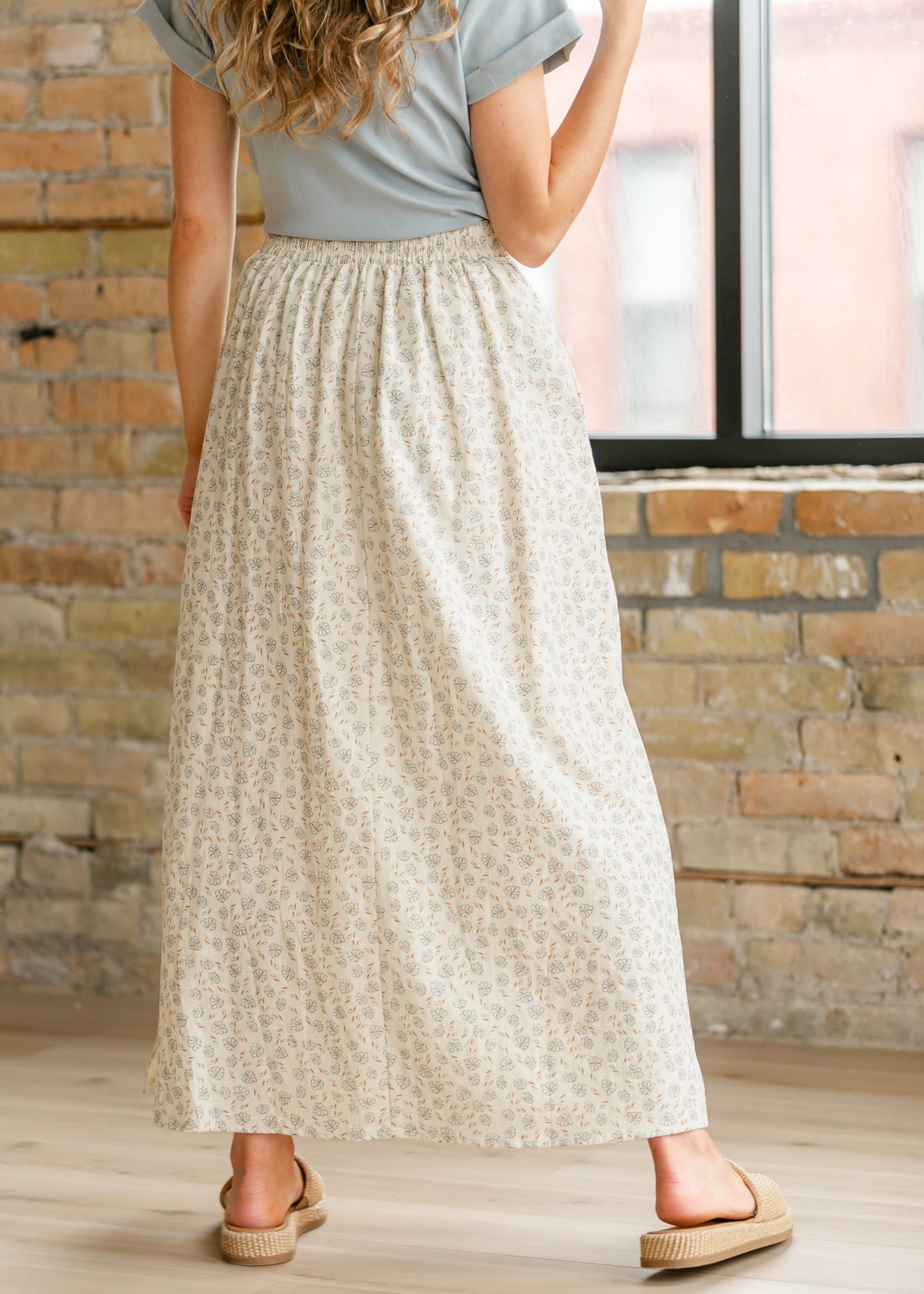 Cotton Floral Slip Skirt - FINAL SALE