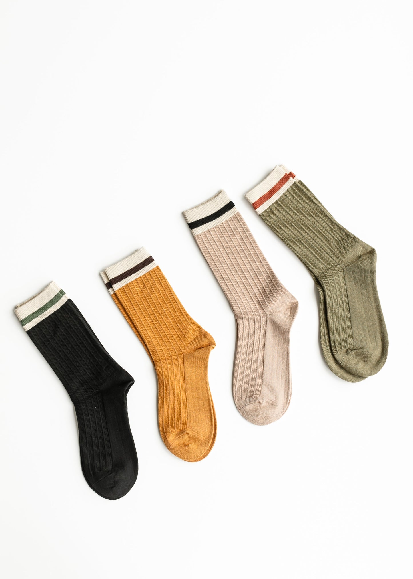 Cozy Retro Color Block Wool Blend Socks - FINAL SALE