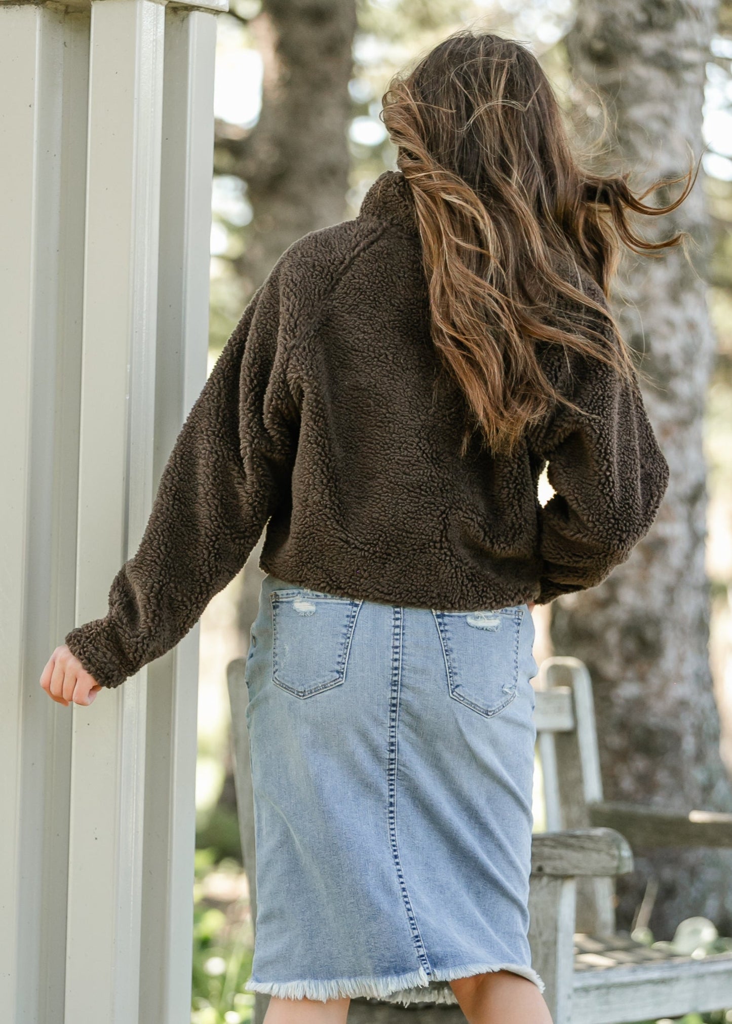 Cozy Sherpa Half Snap Sweatshirt - FINAL SALE