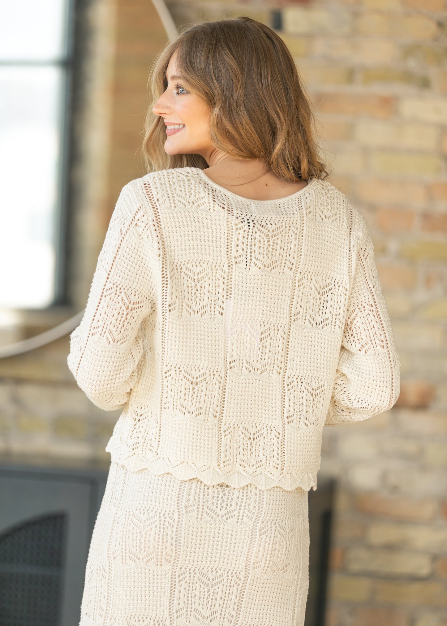 Crochet Square Tank Maxi Dress & Sweater Set