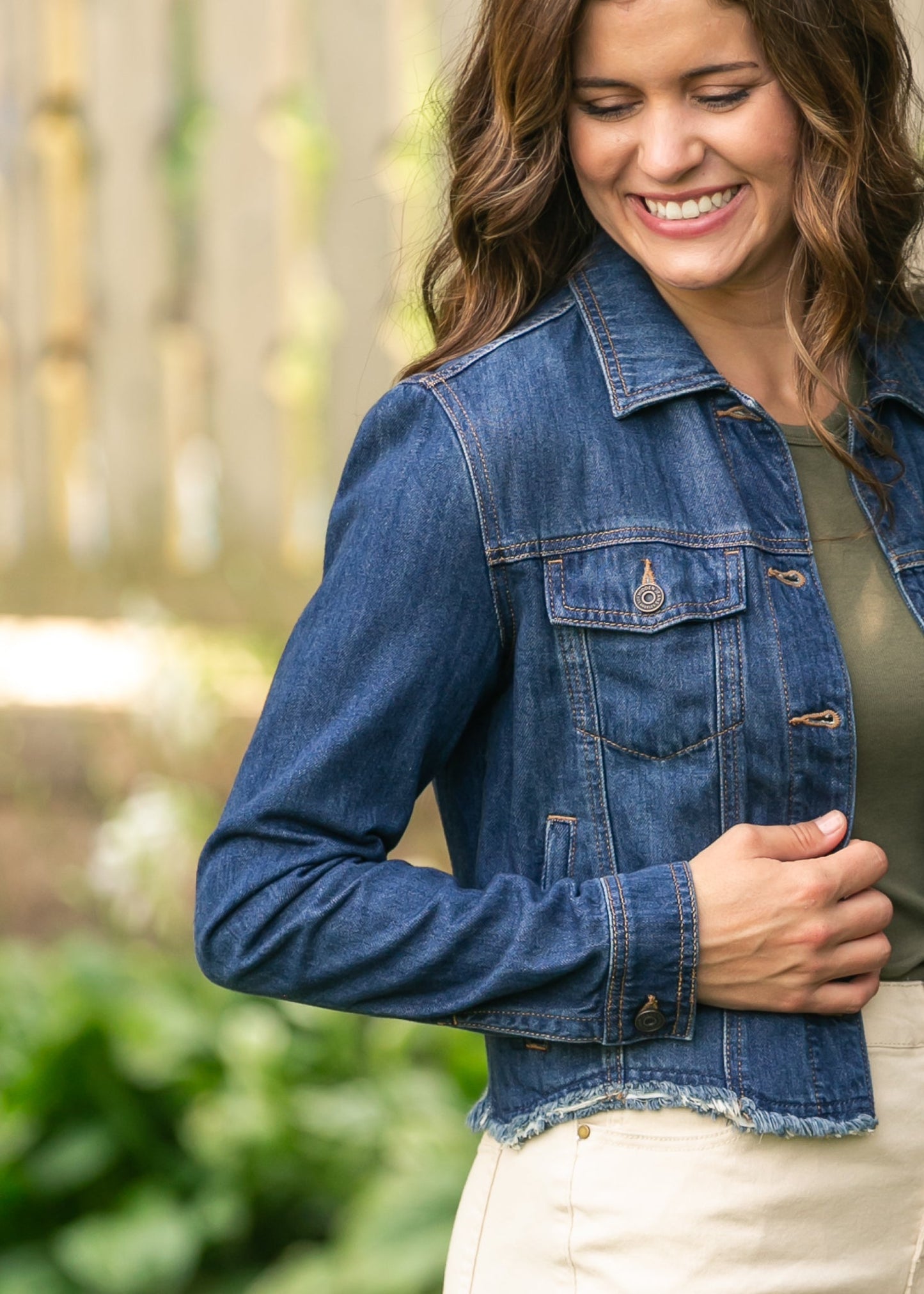 Cropped Fitted Denim Jacket - FINAL SALE