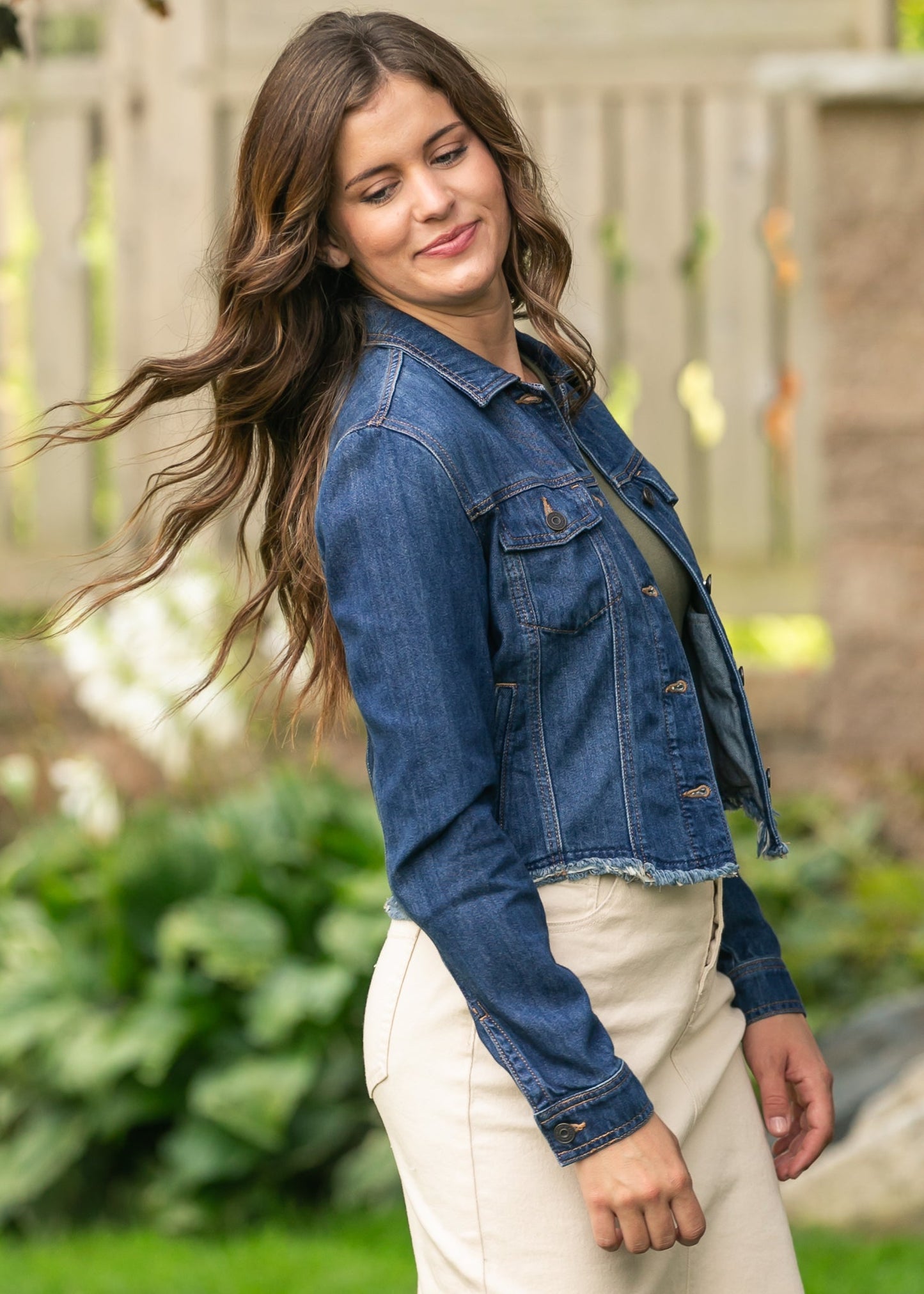 Cropped Fitted Denim Jacket - FINAL SALE