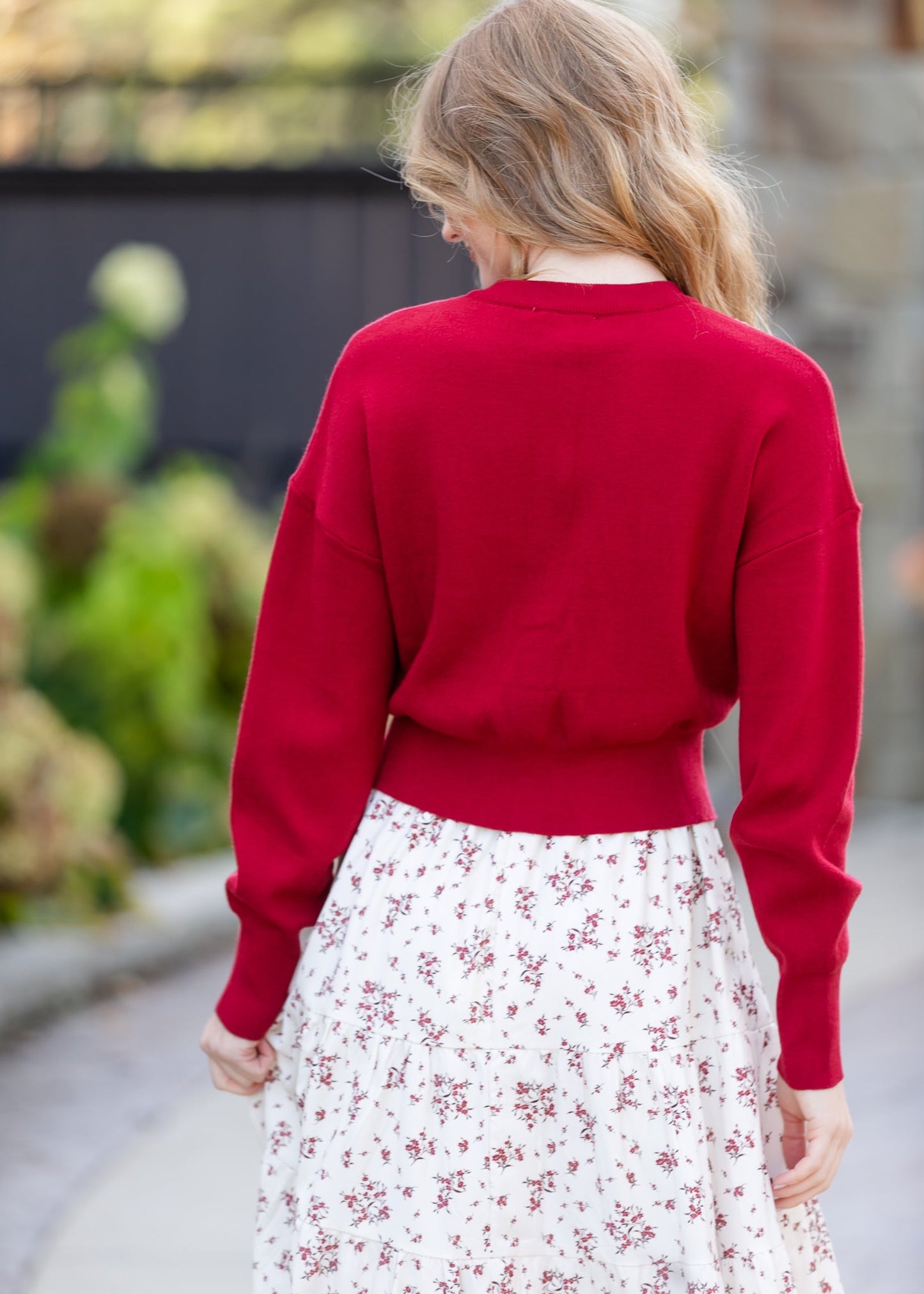 Cropped Long Sleeve Button Up Cardigan - FINAL SALE