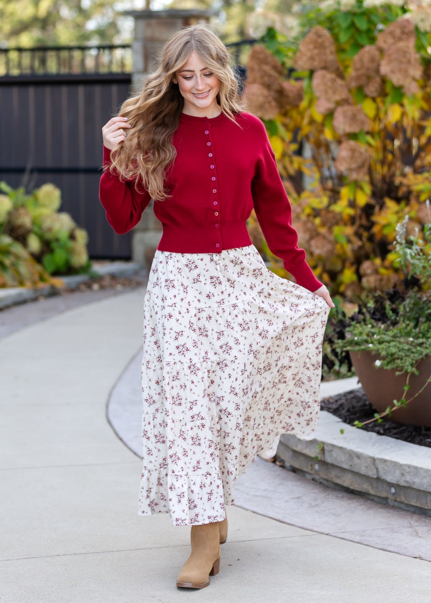 Cropped Long Sleeve Button Up Cardigan - FINAL SALE