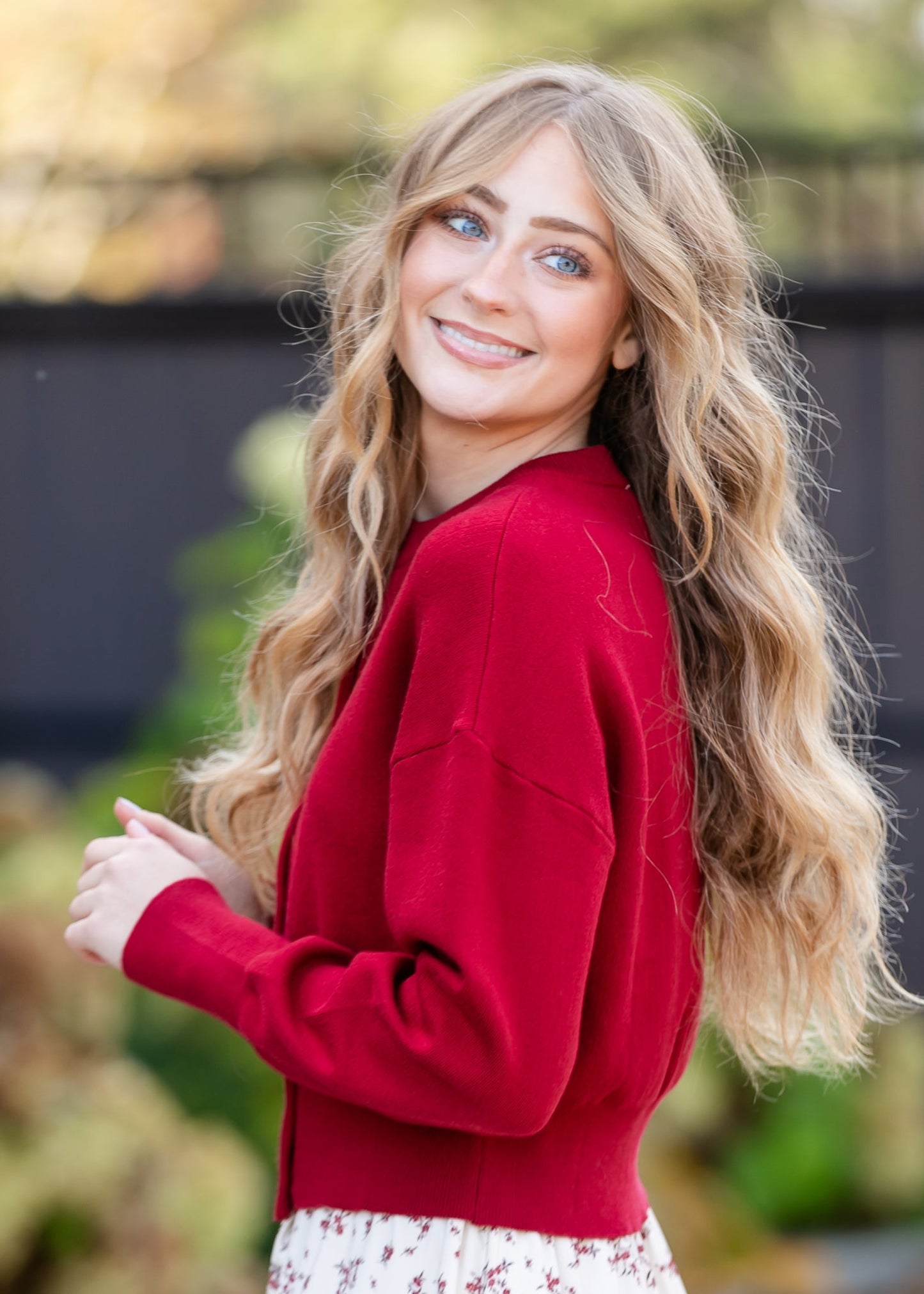 Cropped Long Sleeve Button Up Cardigan - FINAL SALE
