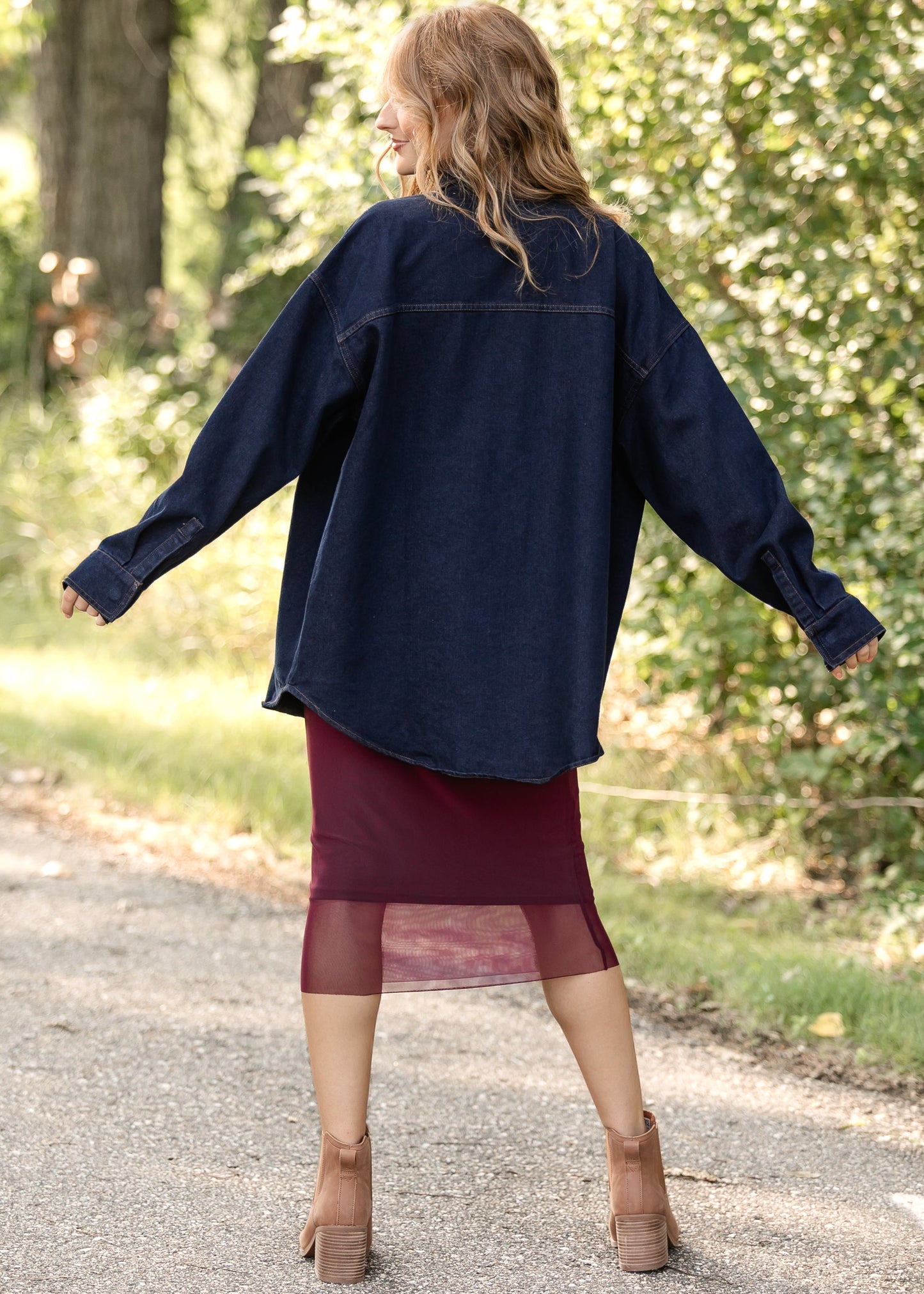 Dark Denim Button Up Top - FINAL SALE