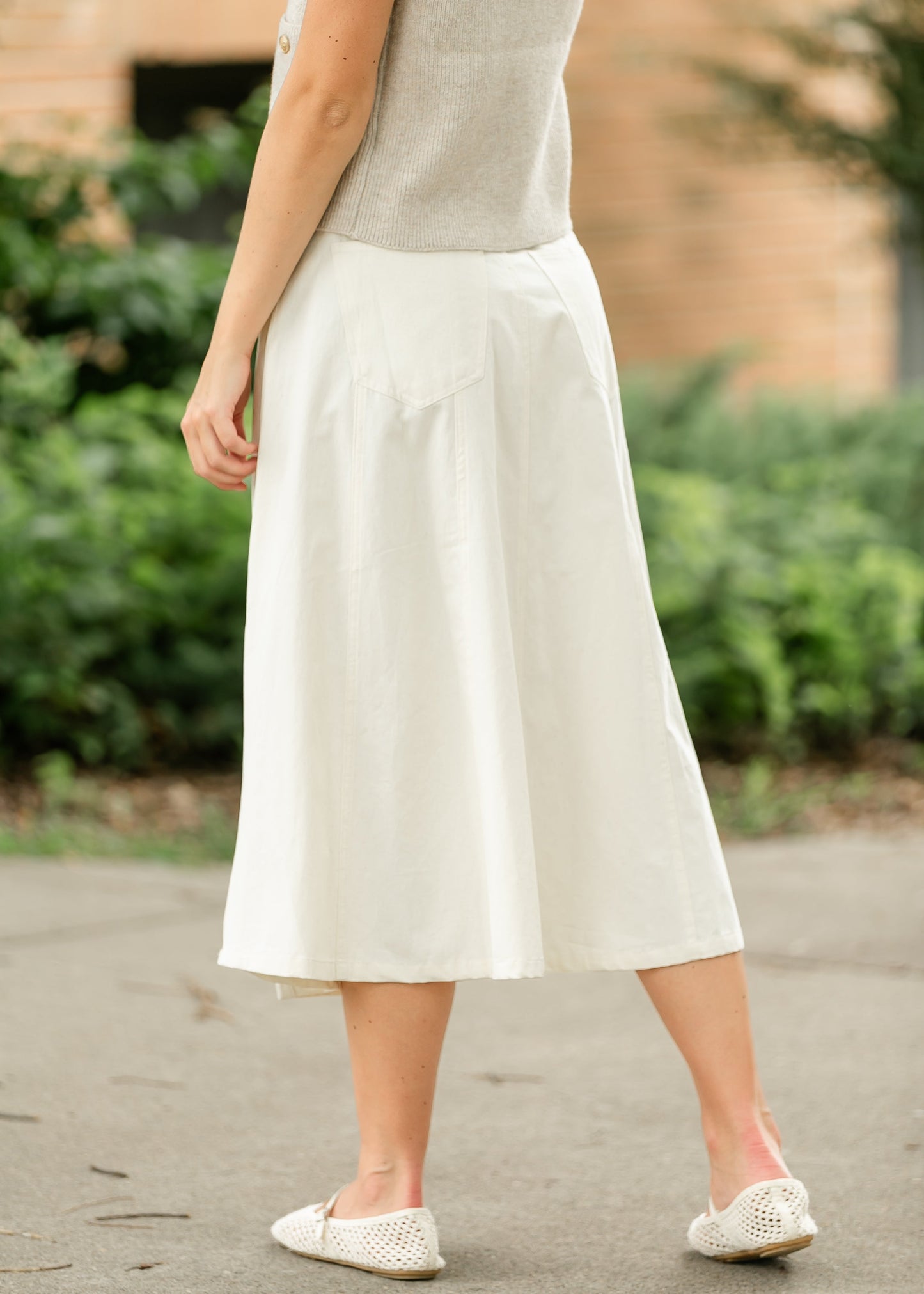 Denim A-line Maxi Skirt