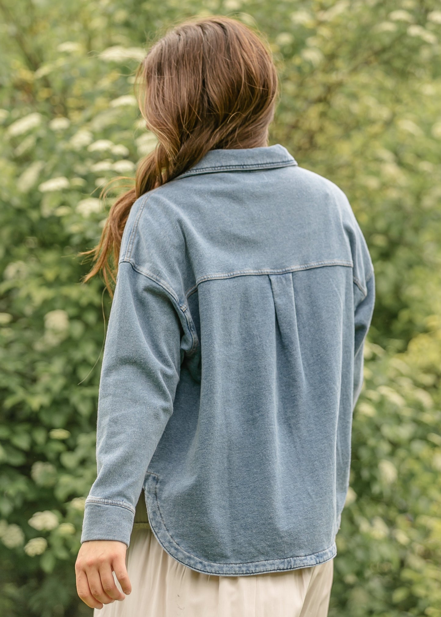 Denim Knit Shacket