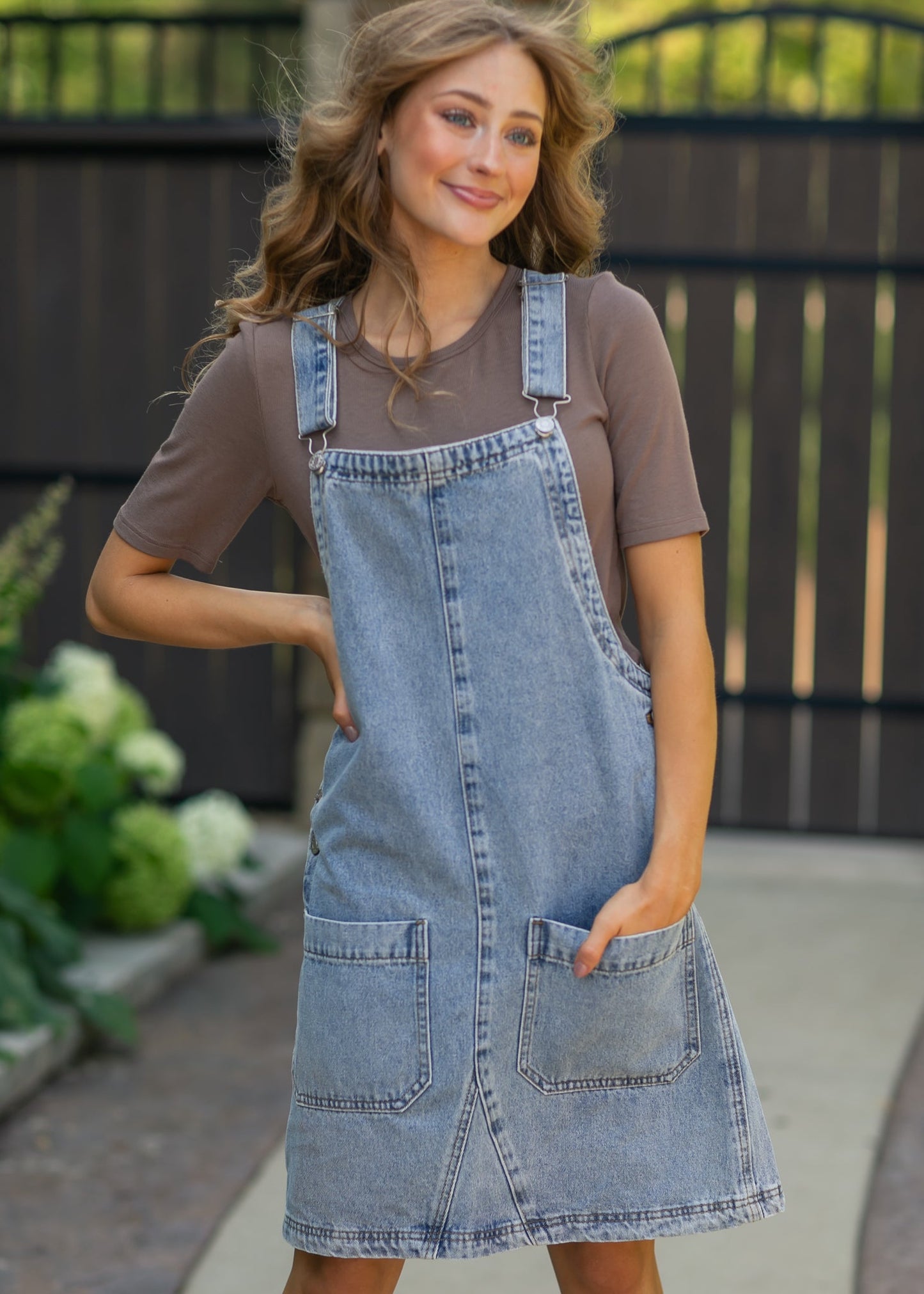 Denim Overall Midi Dress - FINAL SALE