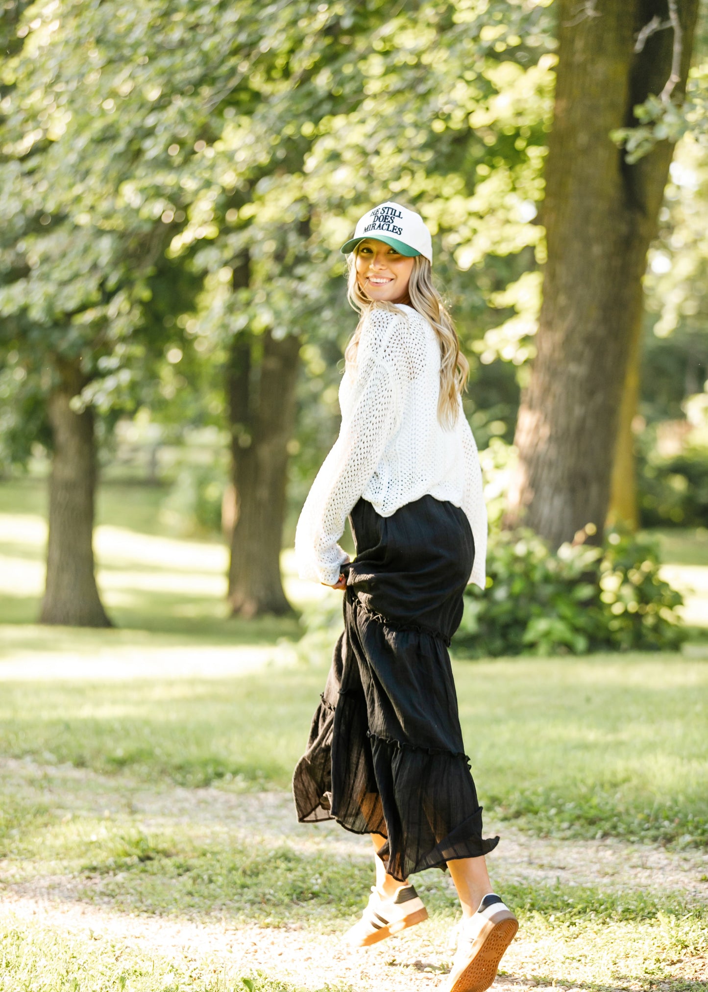 Serena Black Cotton Gauze Maxi Skirt - FINAL SALE