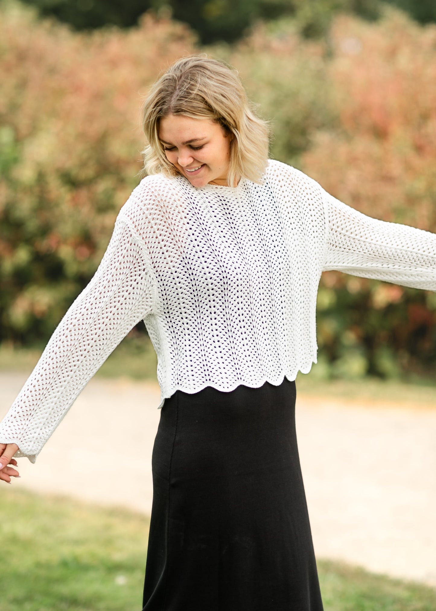Donovan Crochet Long Sleeve Top - FINAL SALE