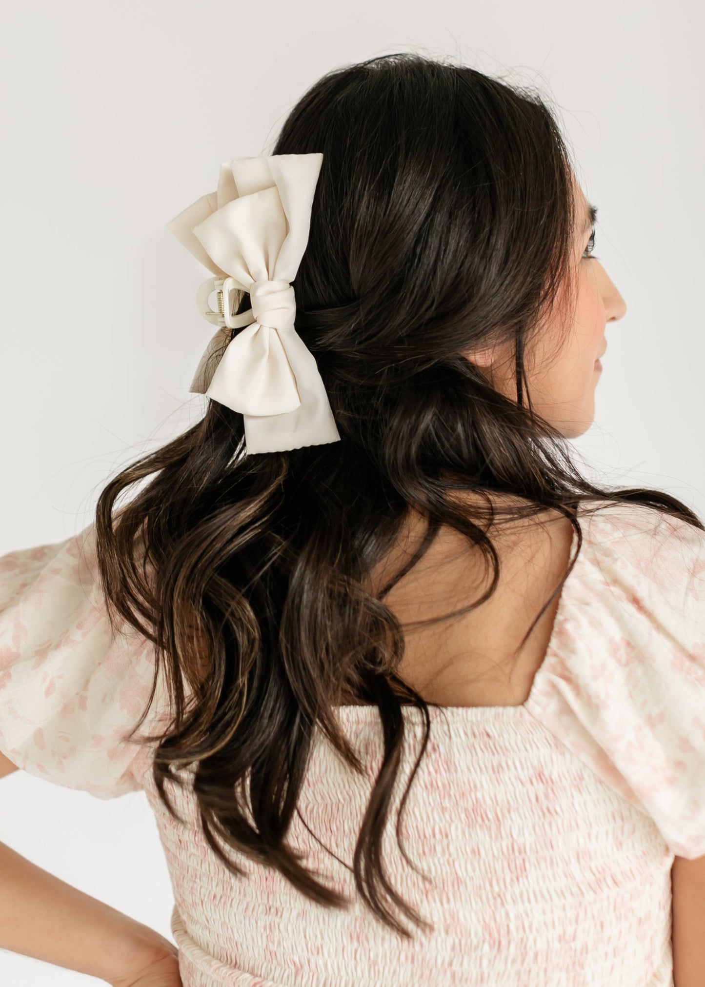 Double Ribbon Hair Claw Clip