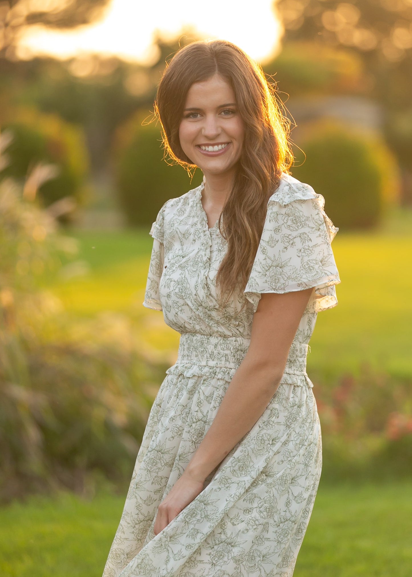Eden Green Floral Maxi Dress