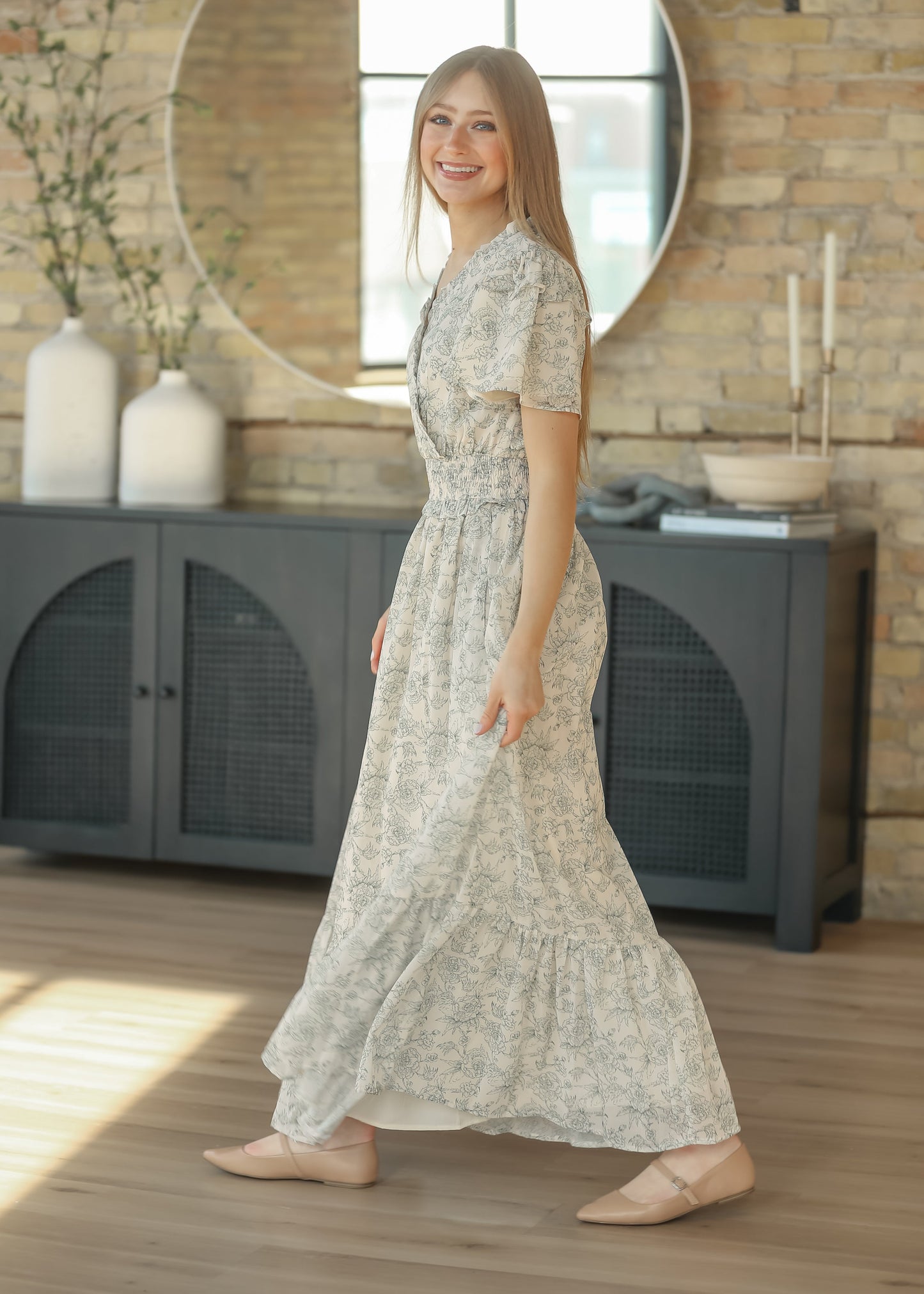 Eden Green Floral Maxi Dress