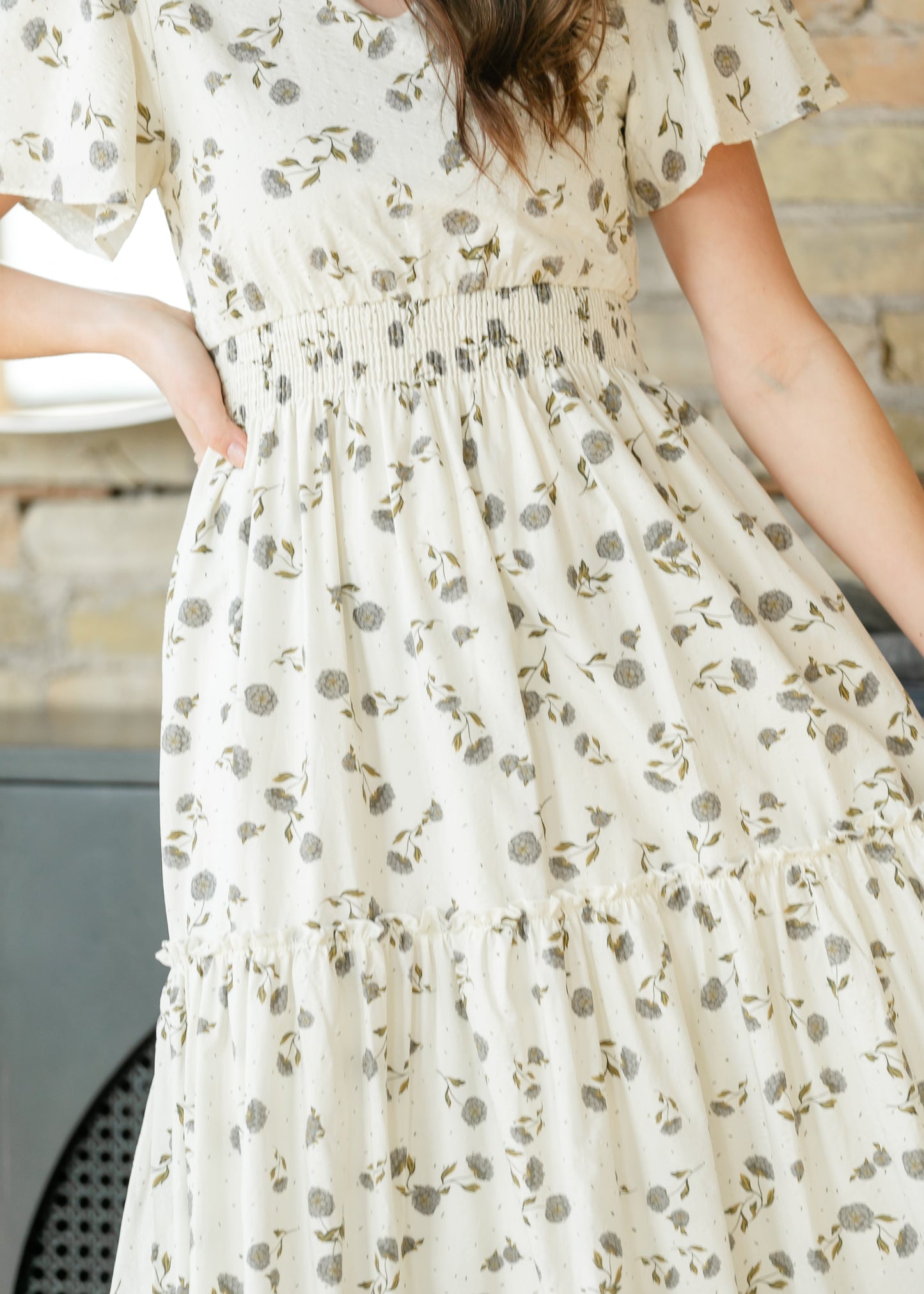 Eden Lavender Flutter Sleeve Maxi Dress