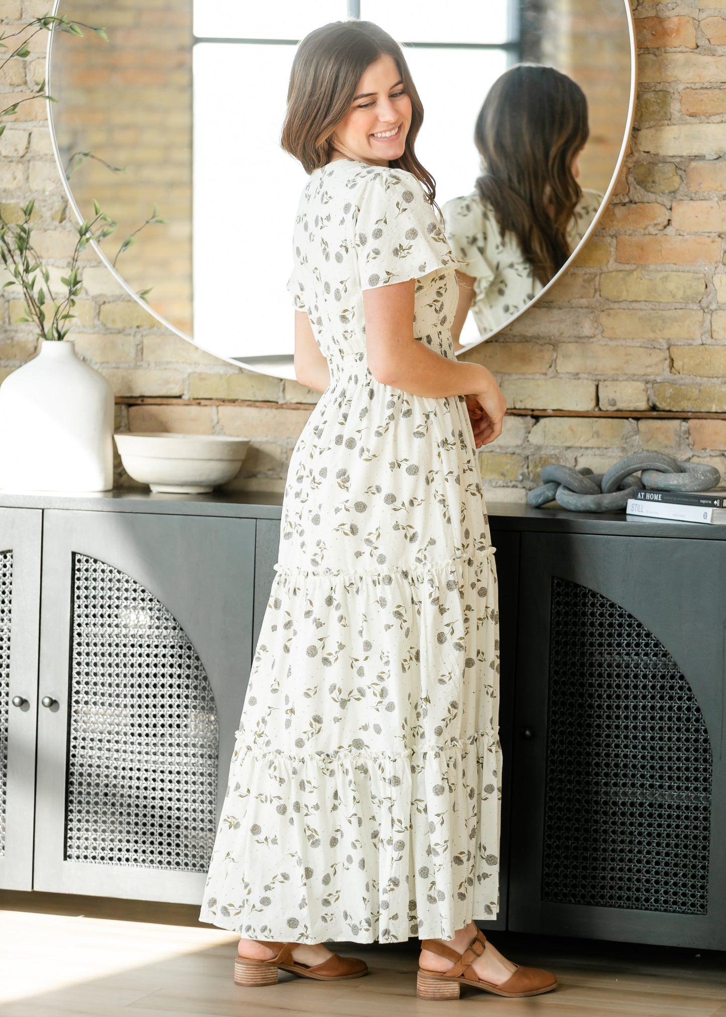 Eden Lavender Flutter Sleeve Maxi Dress