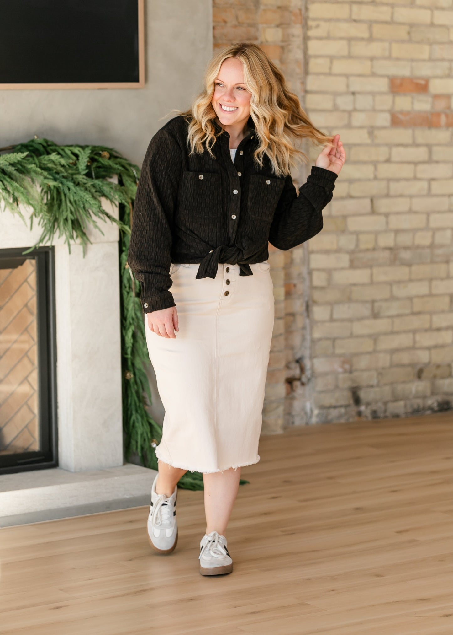 Effie Textured Button Up Shacket - FINAL SALE