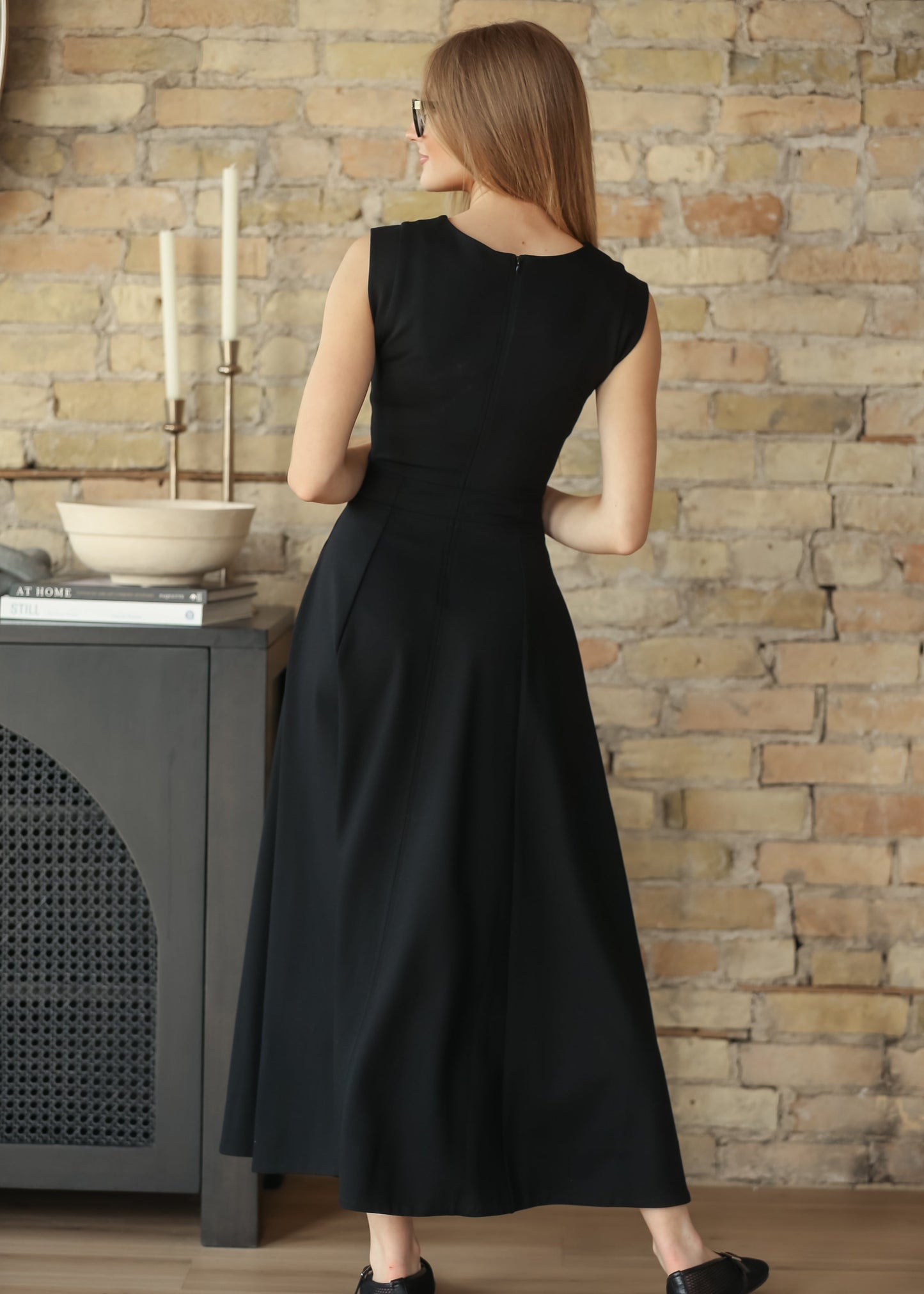 elan Camilla Black Midi Dress - FINAL SALE