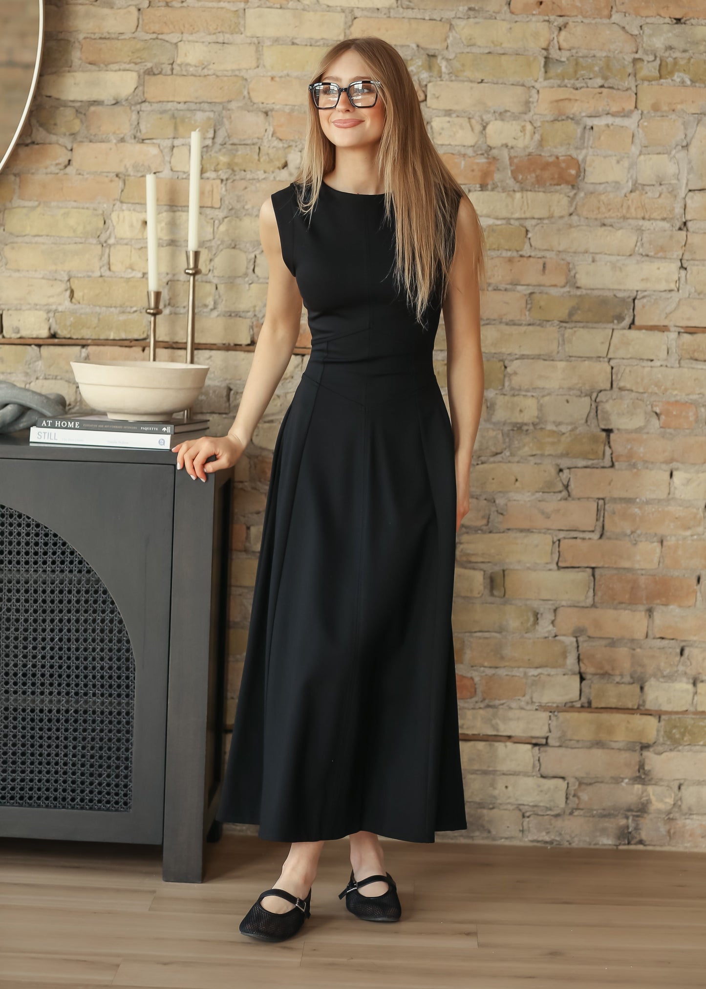 elan Camilla Black Midi Dress - FINAL SALE