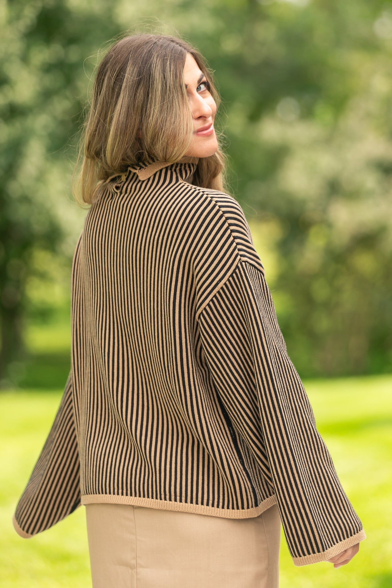 elan Mock Neck Ribbed Sweater - FINAL SALE