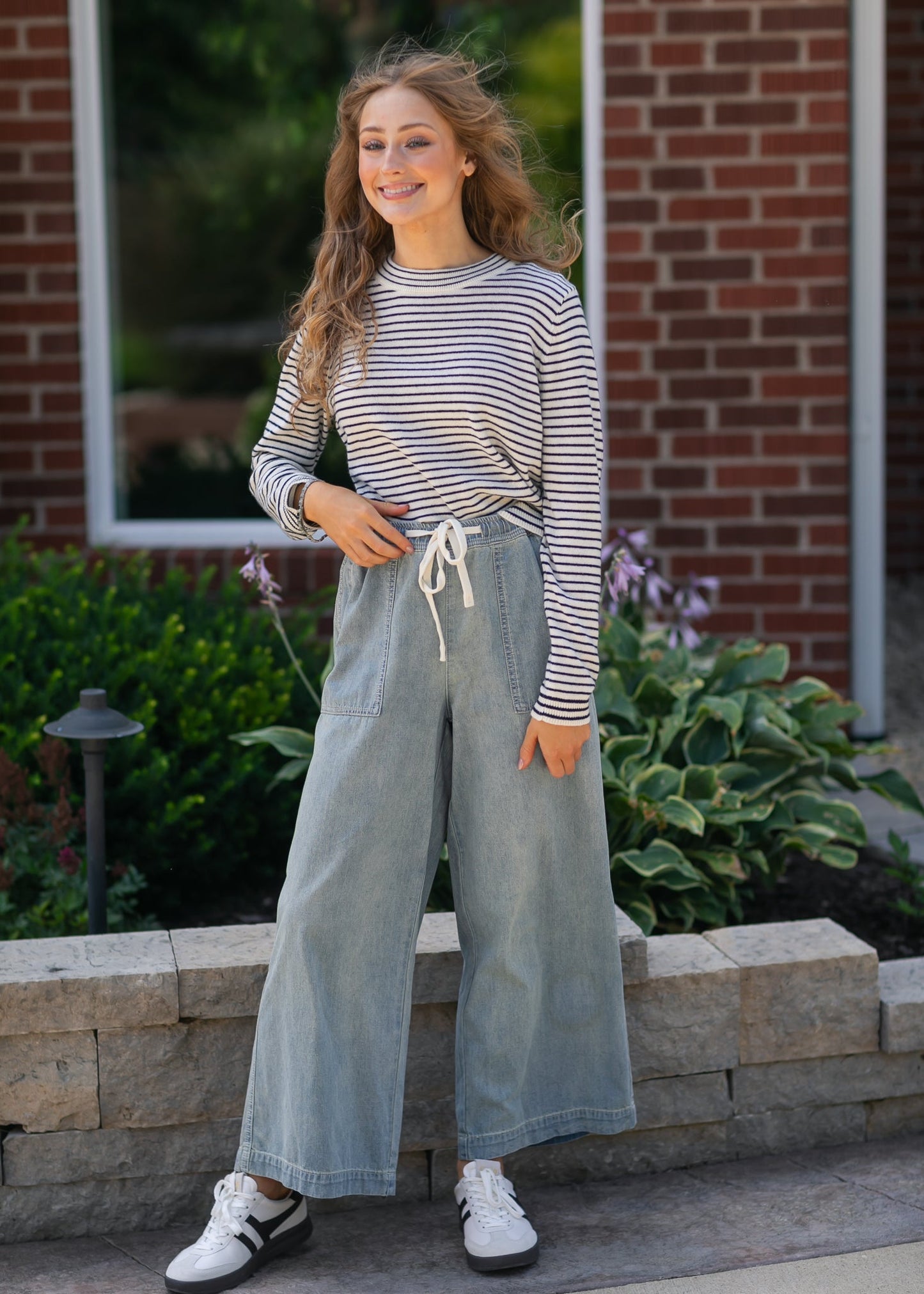 Elastic Waist Denim Pants - FINAL SALE