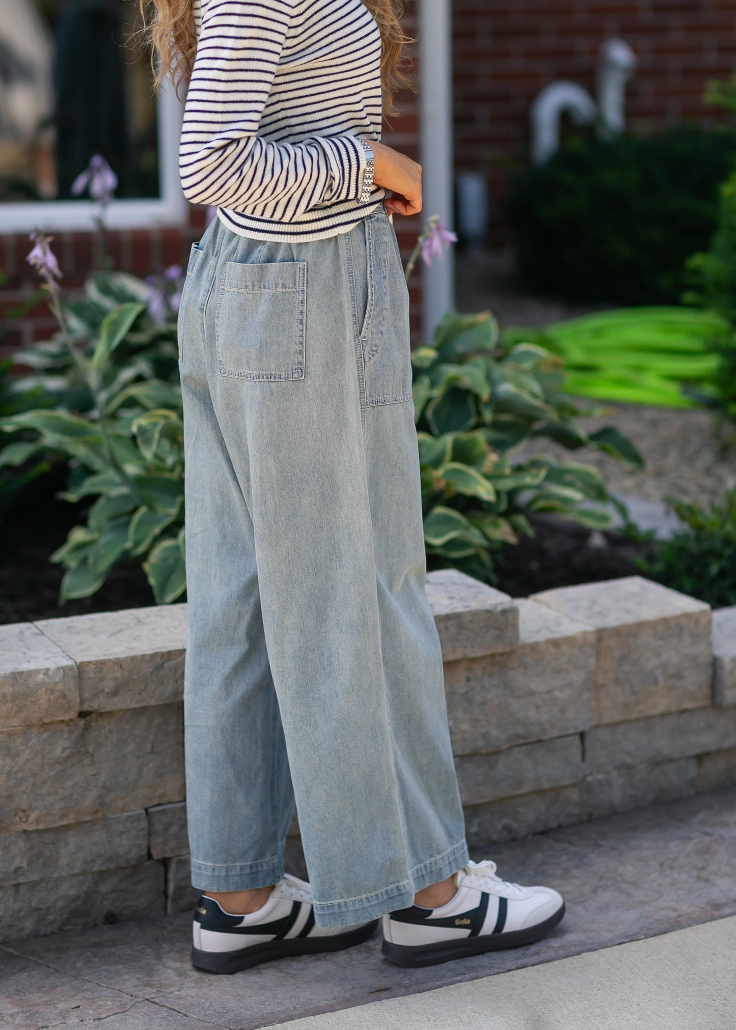 Elastic Waist Denim Pants - FINAL SALE