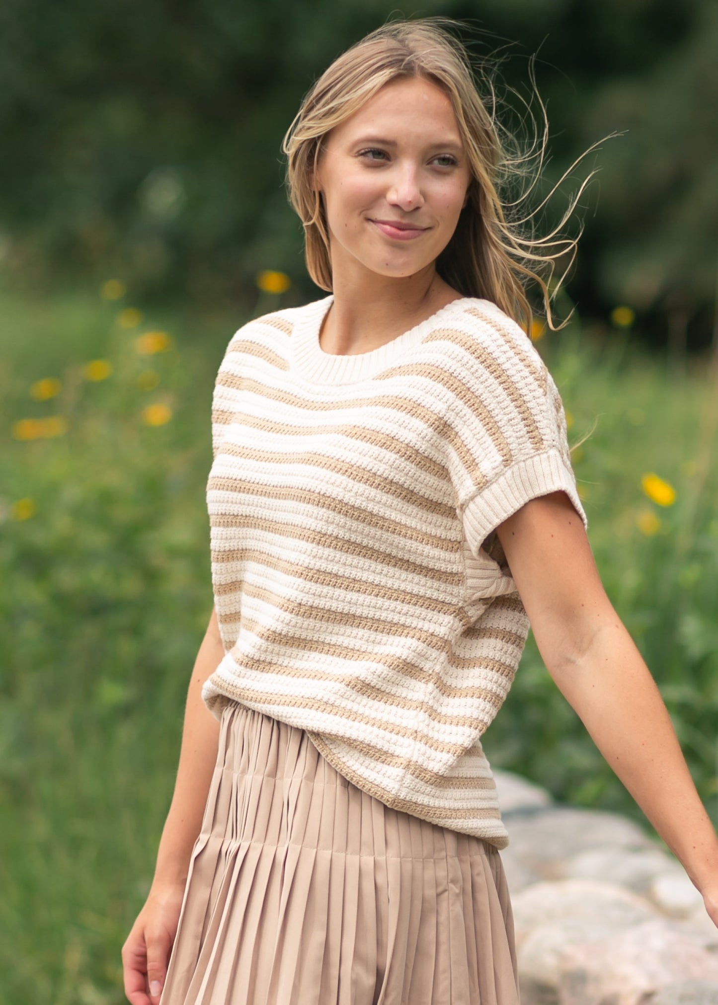 Elastic Waist Detailed Midi Skirt - FINAL SALE