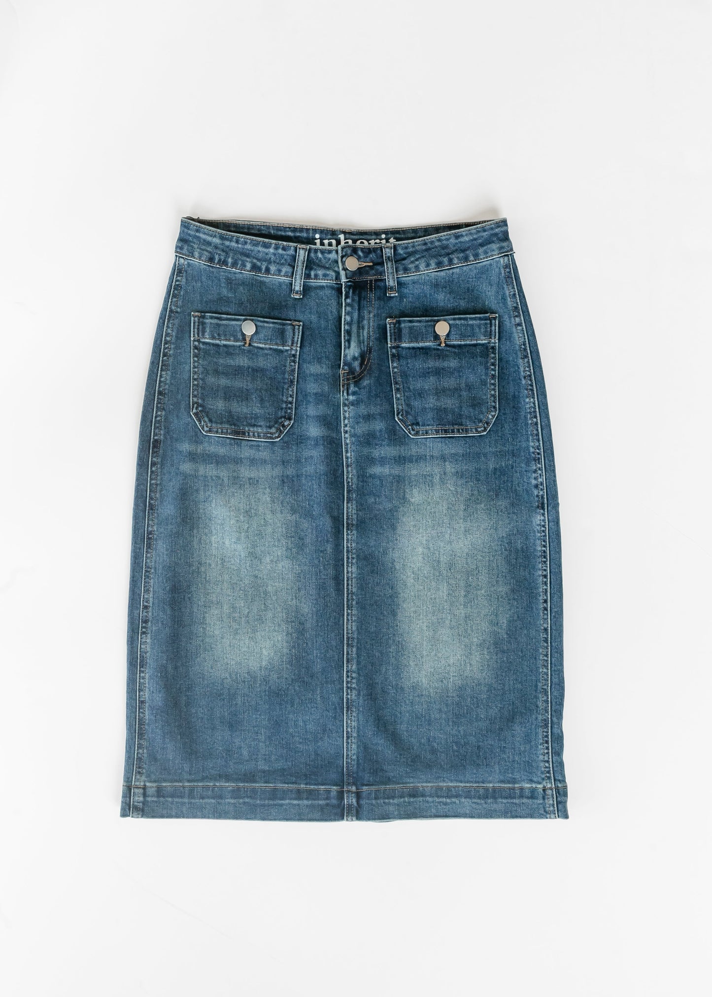 Elin Front Pocket Midi Skirt