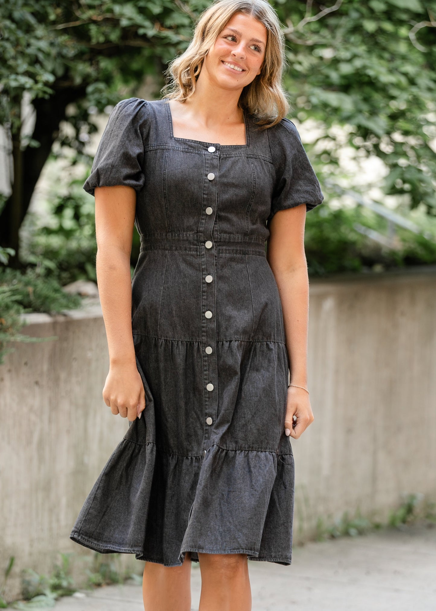 Elton Square Neck Dress - FINAL SALE